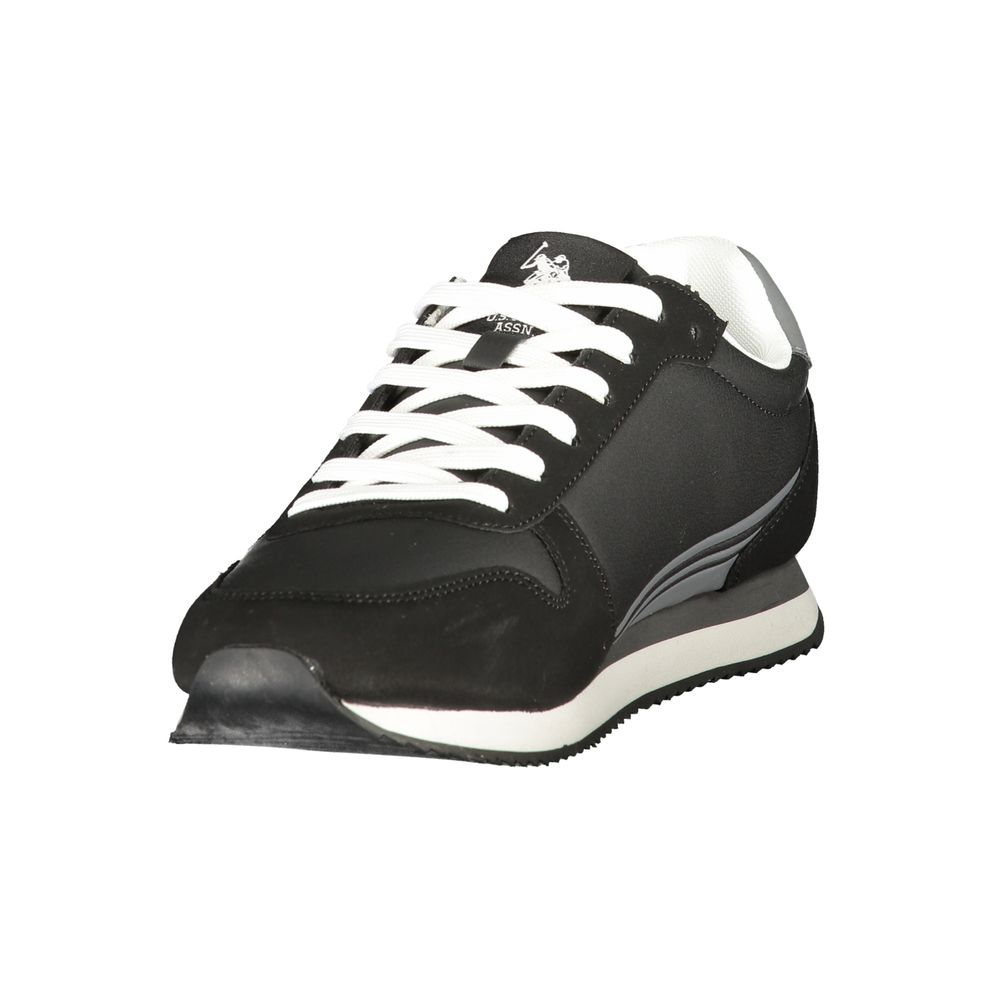 U.S. POLO ASSN. Black Polyurethane Men's Sneaker | Regal Royce