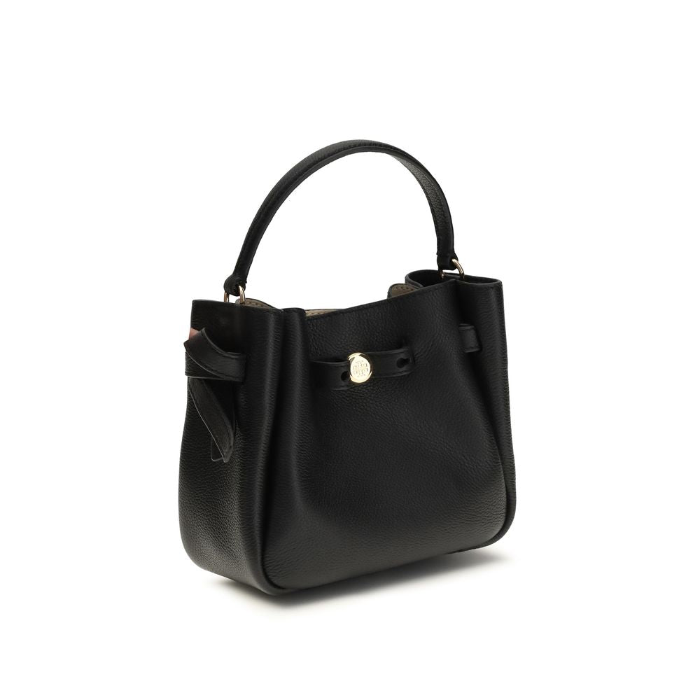 Tory Burch Black Calf Leather Bos Taurus Backet Bag | Regal Royce