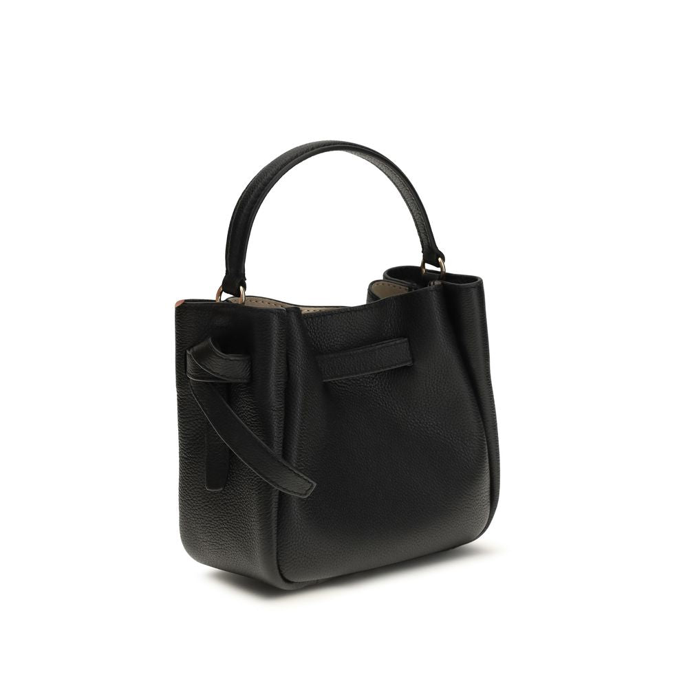 Tory Burch Black Calf Leather Bos Taurus Backet Bag | Regal Royce
