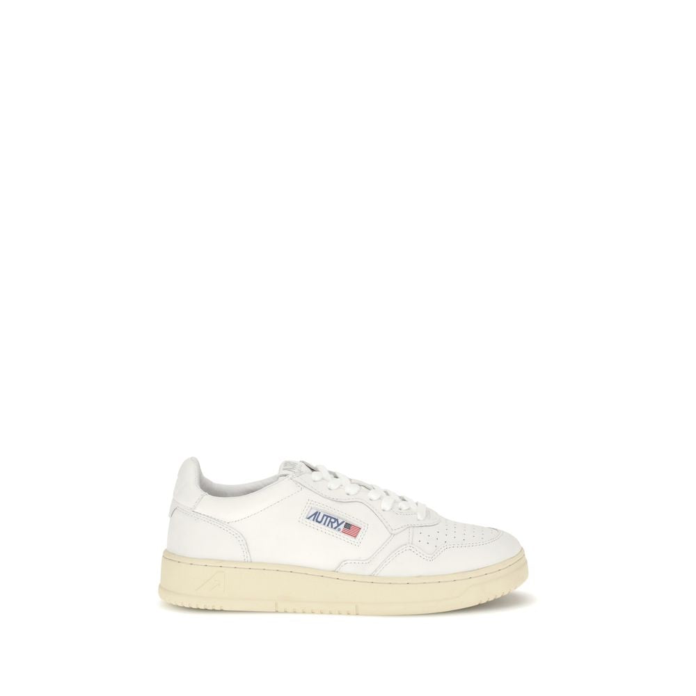 Autry White Calf Leather Bos Taurus Low Top Sneakers | Regal Royce