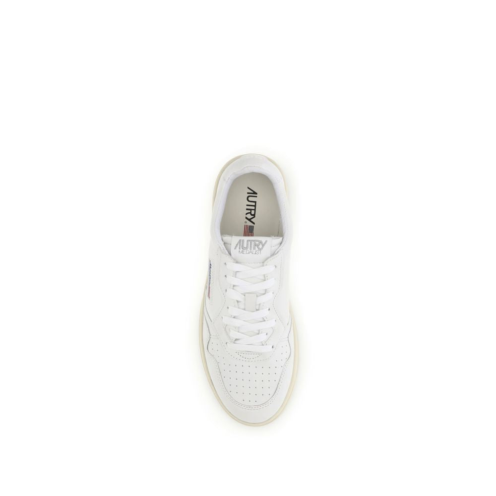 Autry White Calf Leather Bos Taurus Low Top Sneakers | Regal Royce