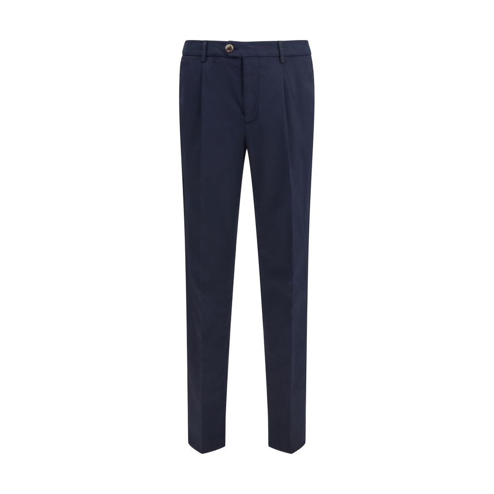 Brunello Cucinelli Black Cotton Chino Pants | Regal Royce