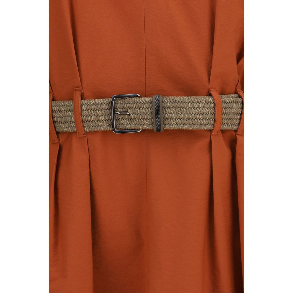 Brunello Cucinelli Orange Cotton Casual Dress | Regal Royce