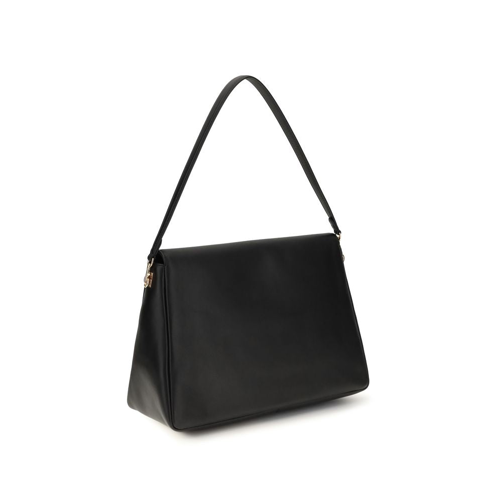 Tory Burch Black Calf Leather Bos Taurus Shoulder Bag | Regal Royce