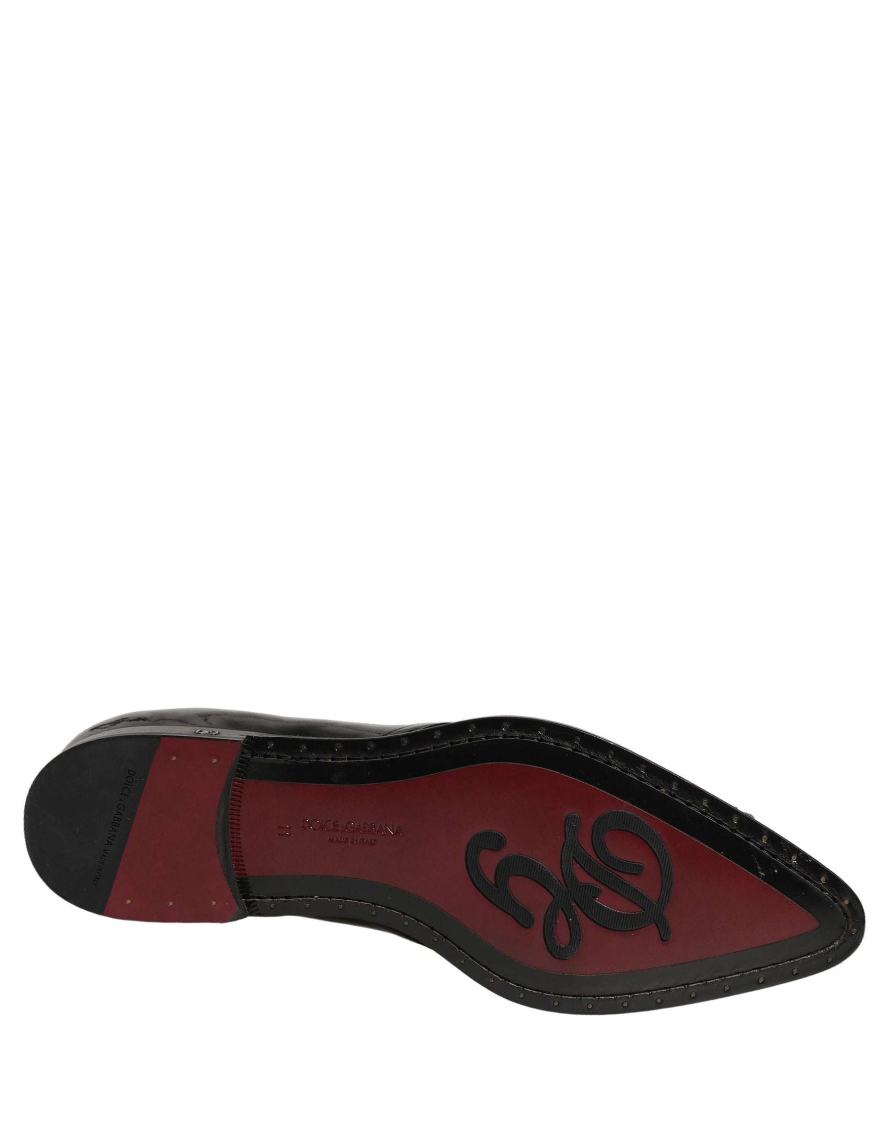 Dolce & Gabbana Black Embellished Derby Dress Formal Shoes | Regal Royce