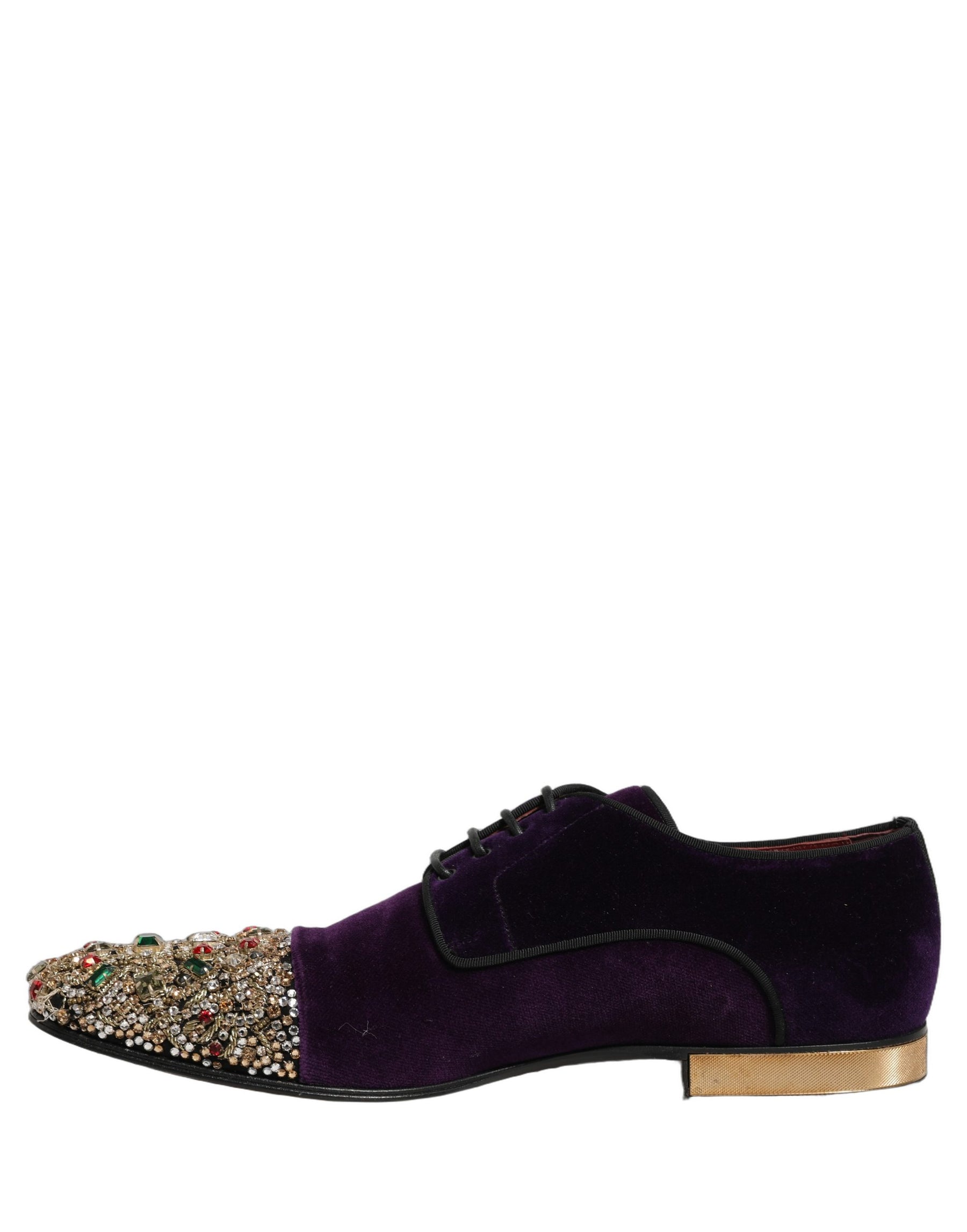Dolce & Gabbana Violet Suede Embellished Derby Dress Shoes | Regal Royce