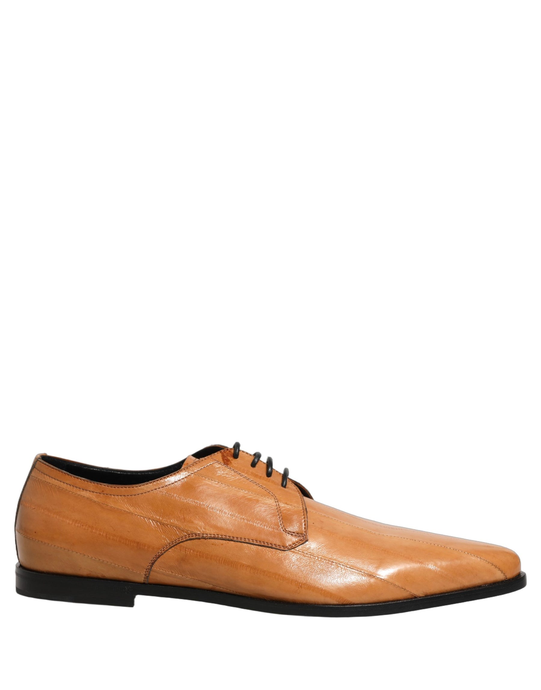 Dolce & Gabbana Brown Leather Lace Up Men Derby Dress Shoes | Regal Royce