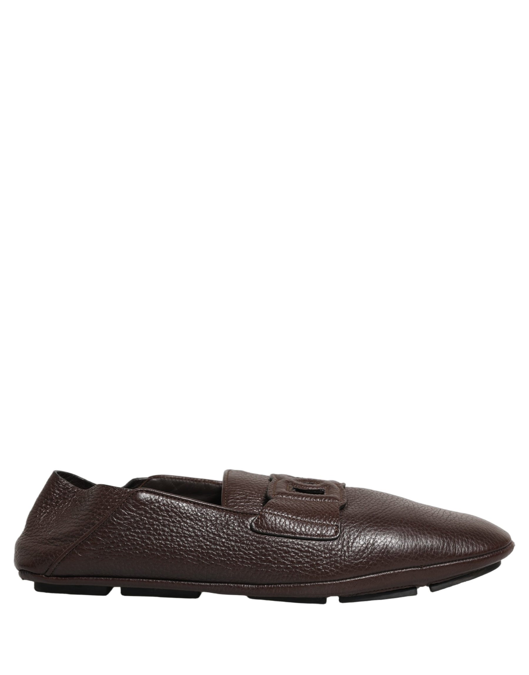 Dolce & Gabbana Brown Deerskin Leather Driver Loafers Shoes | Regal Royce