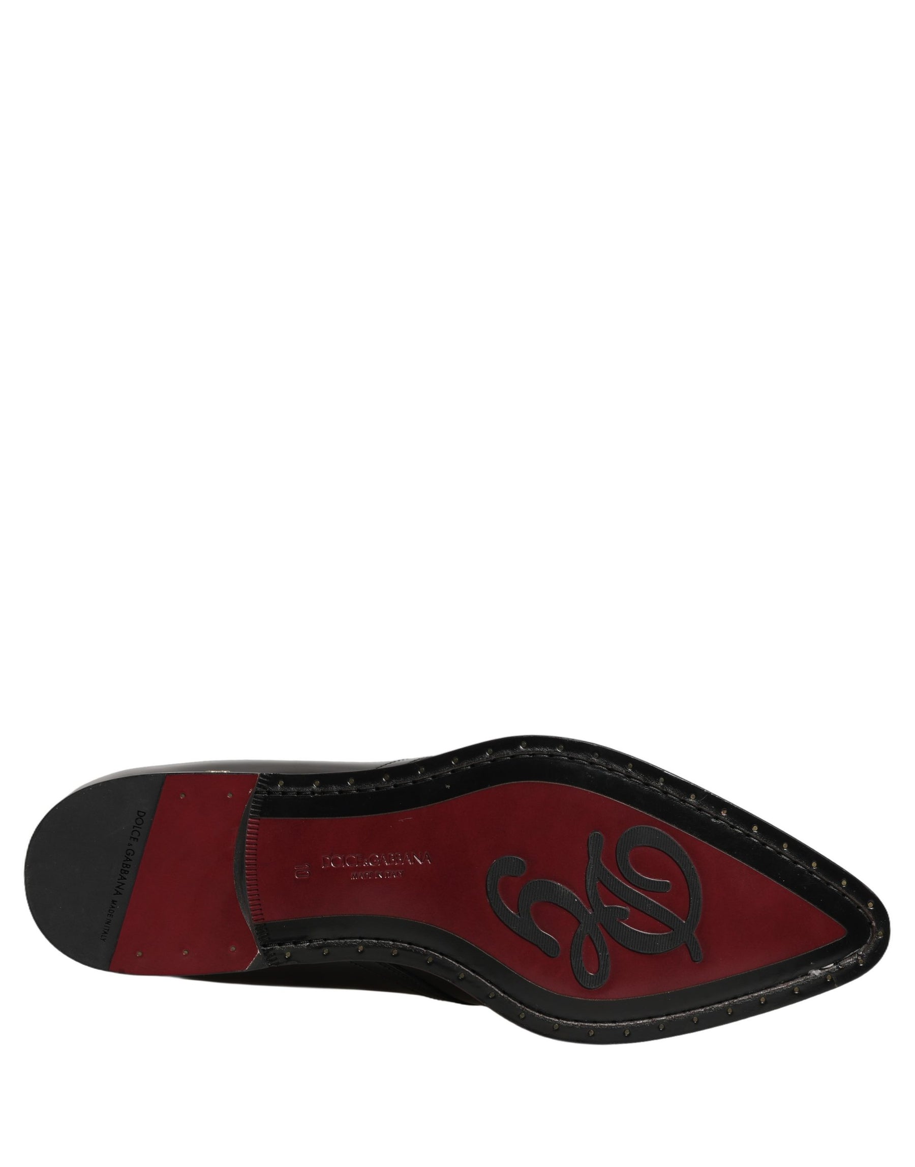 Dolce & Gabbana Black Embellished Derby Dress Formal Shoes | Regal Royce