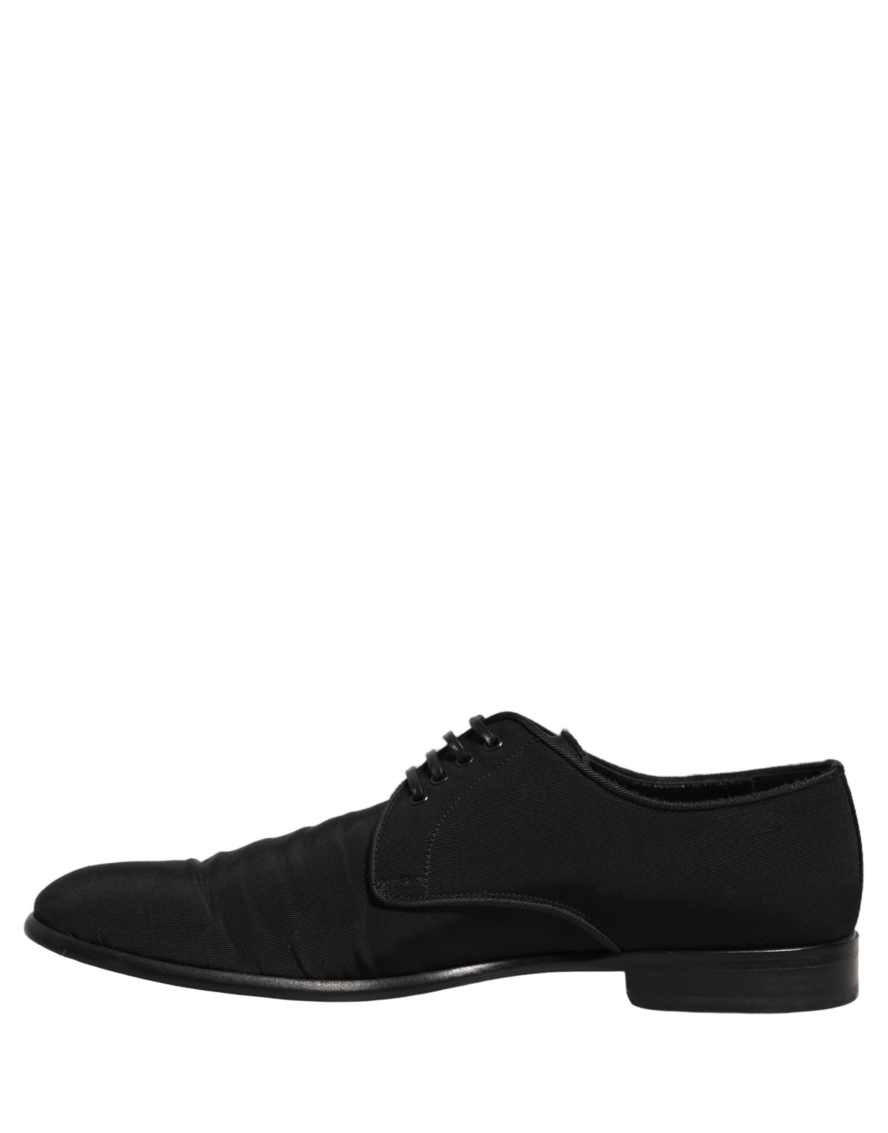 Dolce & Gabbana Black Suede Lace Up Derby Dress Formal Shoes | Regal Royce
