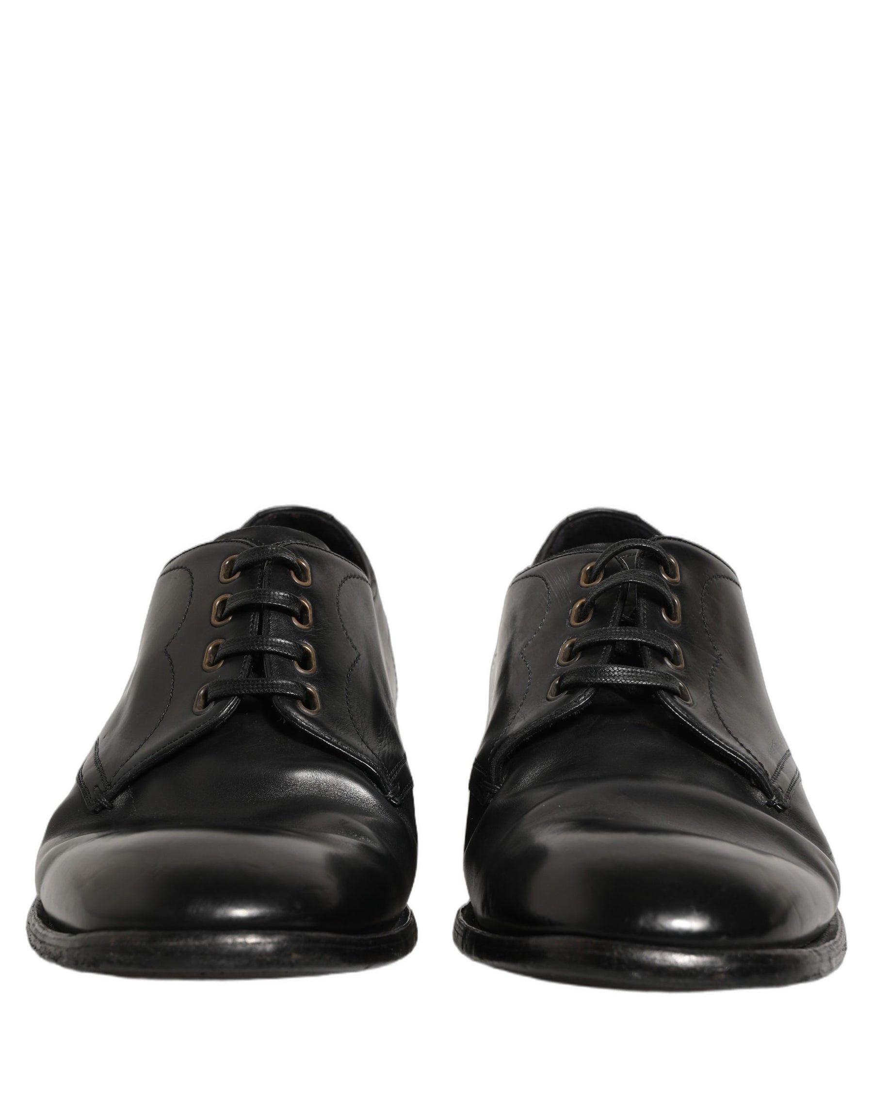 Dolce & Gabbana Black Leather Lace Up Derby Dress Formal Shoes | Regal Royce