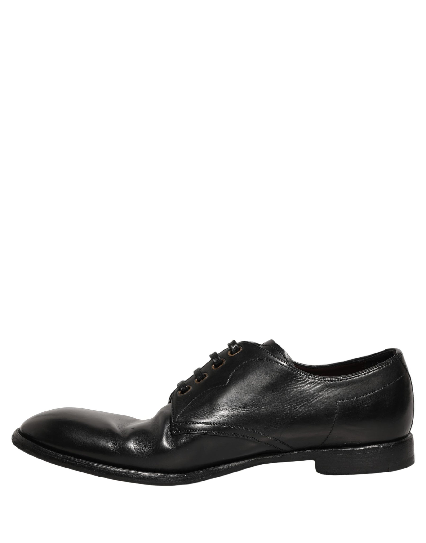 Dolce & Gabbana Black Leather Lace Up Derby Dress Formal Shoes | Regal Royce