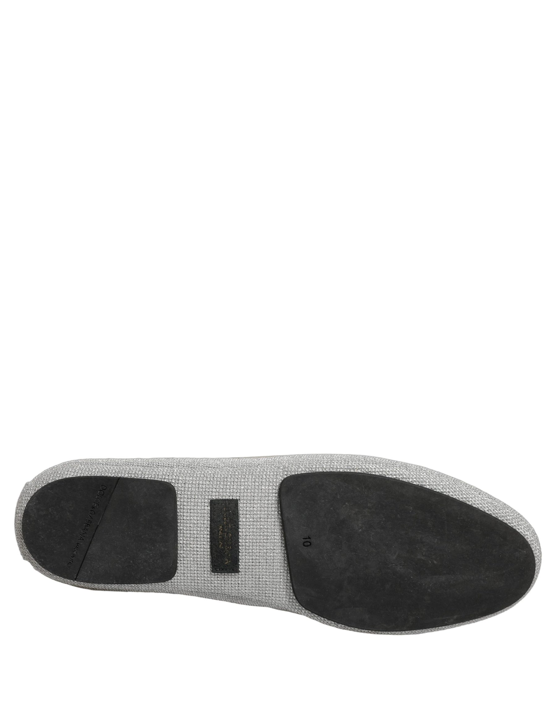 Dolce & Gabbana Gray Crown Rose Angel Embroidery Loafer Shoes | Regal Royce