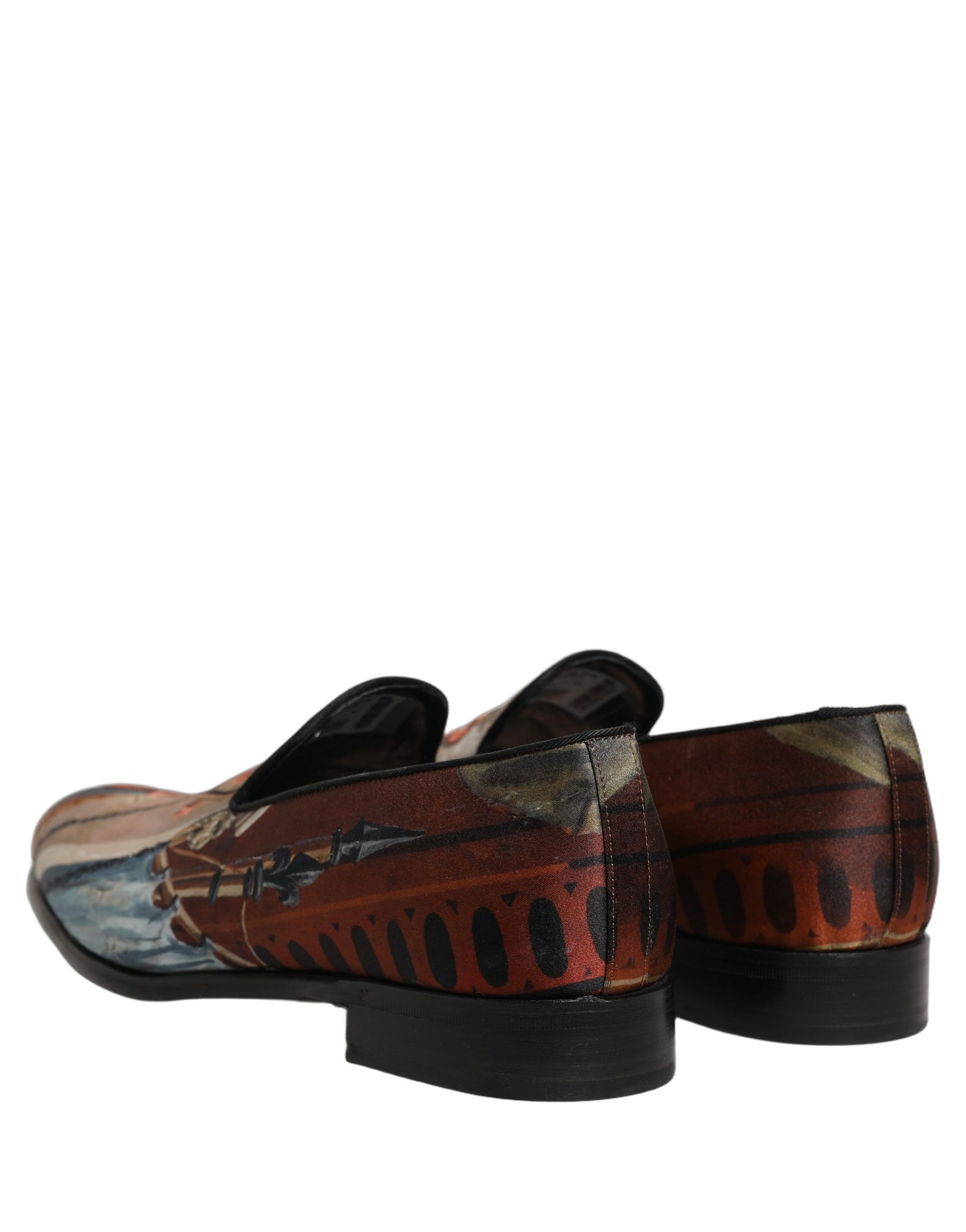 Dolce & Gabbana Multicolor Lion Print Slip On Loafers Shoes | Regal Royce