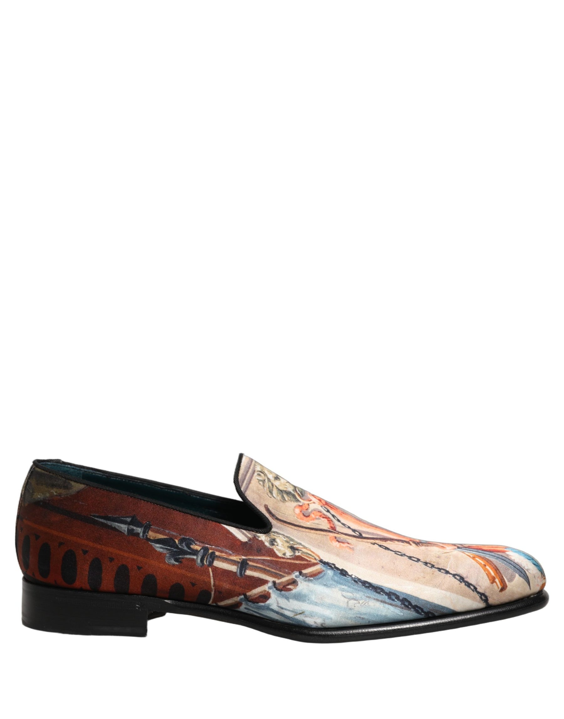 Dolce & Gabbana Multicolor Lion Print Slip On Loafers Shoes | Regal Royce