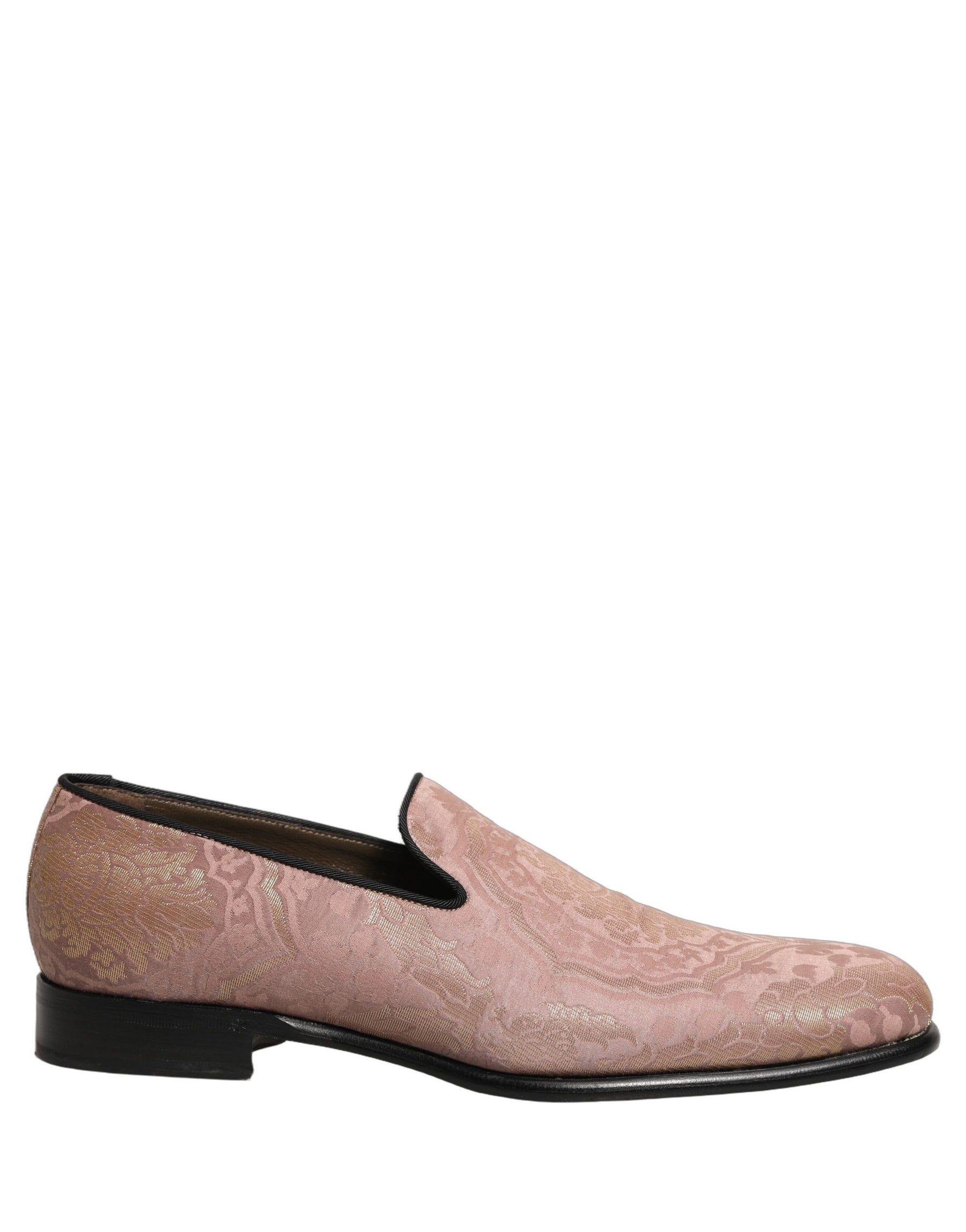 Dolce & Gabbana Pink Brocade Men Slip On Dress Loafers Shoes | Regal Royce