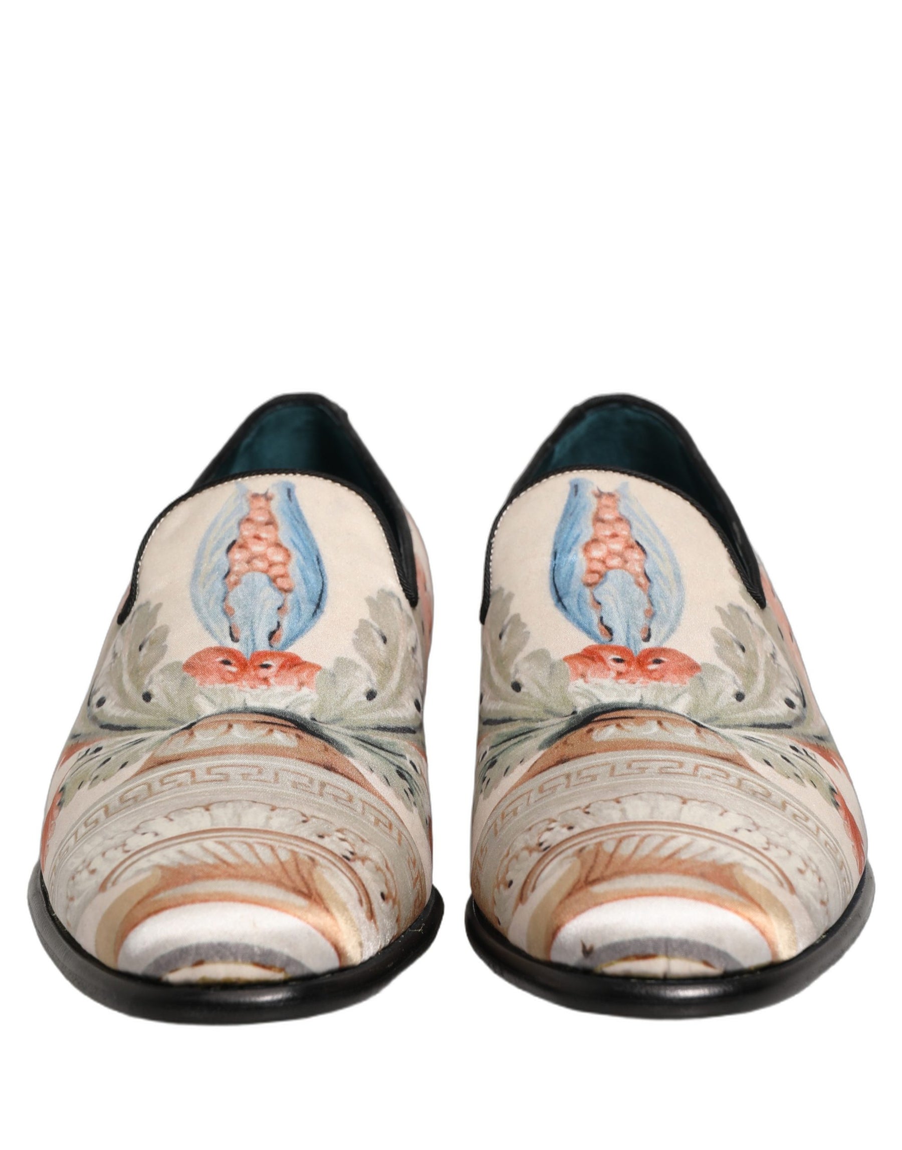 Dolce & Gabbana White Floral Vase Slip On Dress Loafers Shoes | Regal Royce