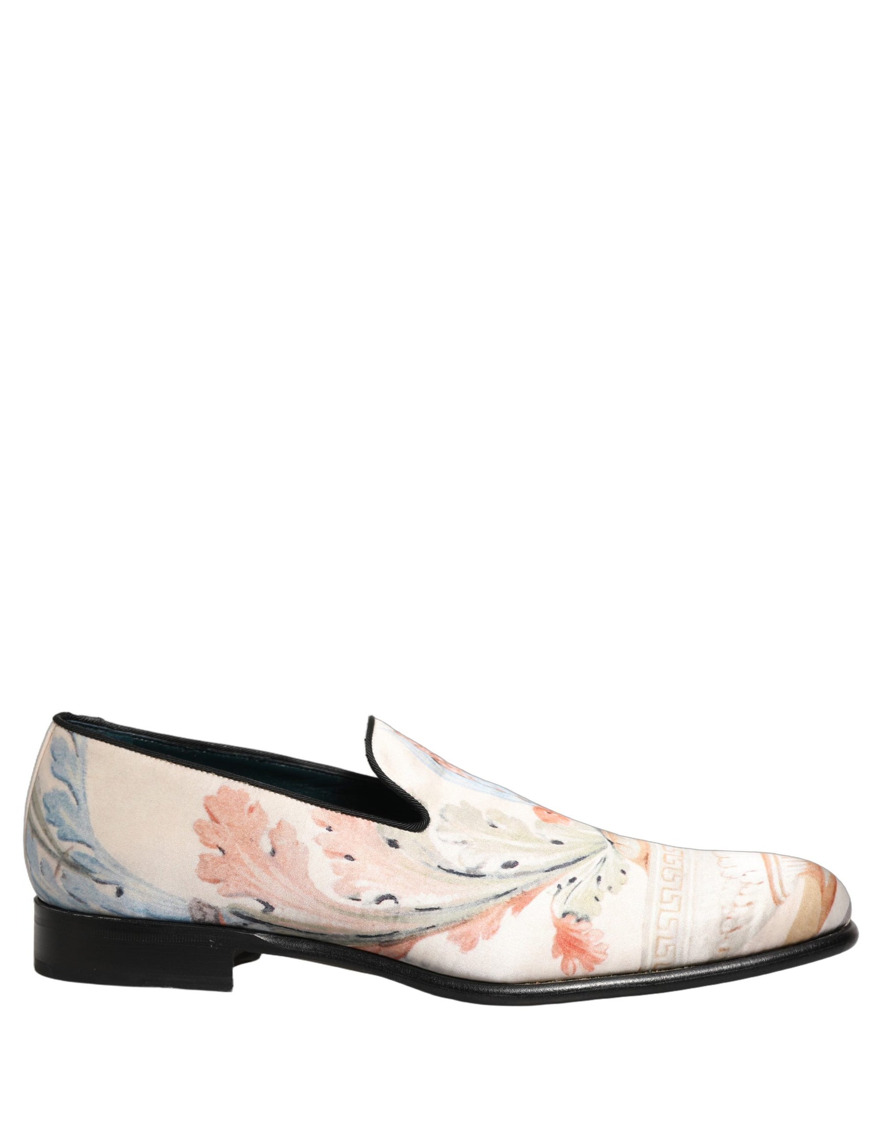 Dolce & Gabbana White Floral Vase Slip On Dress Loafers Shoes | Regal Royce