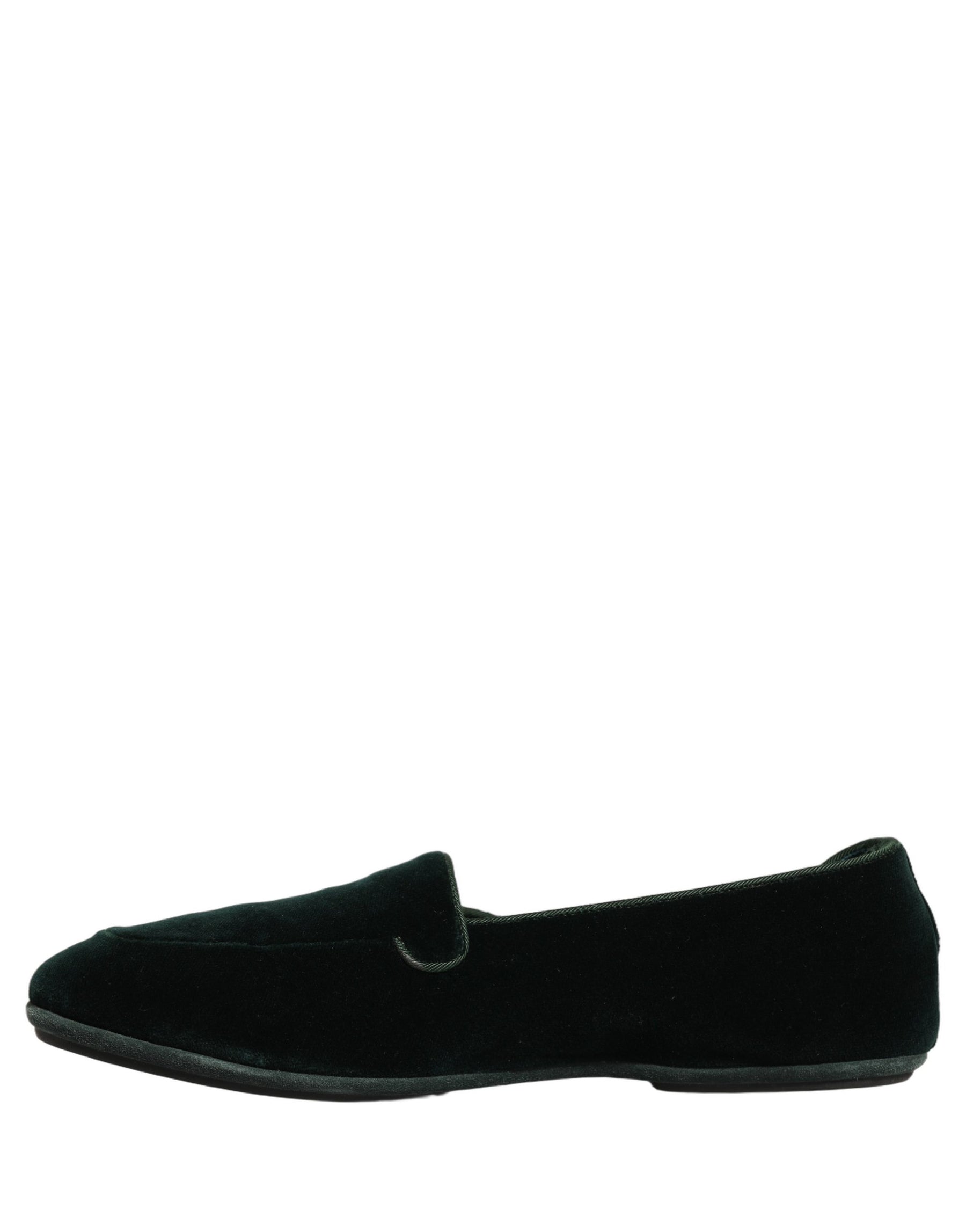 Dolce & Gabbana Green Velvet Slip On Men Flats Loafers Shoes | Regal Royce