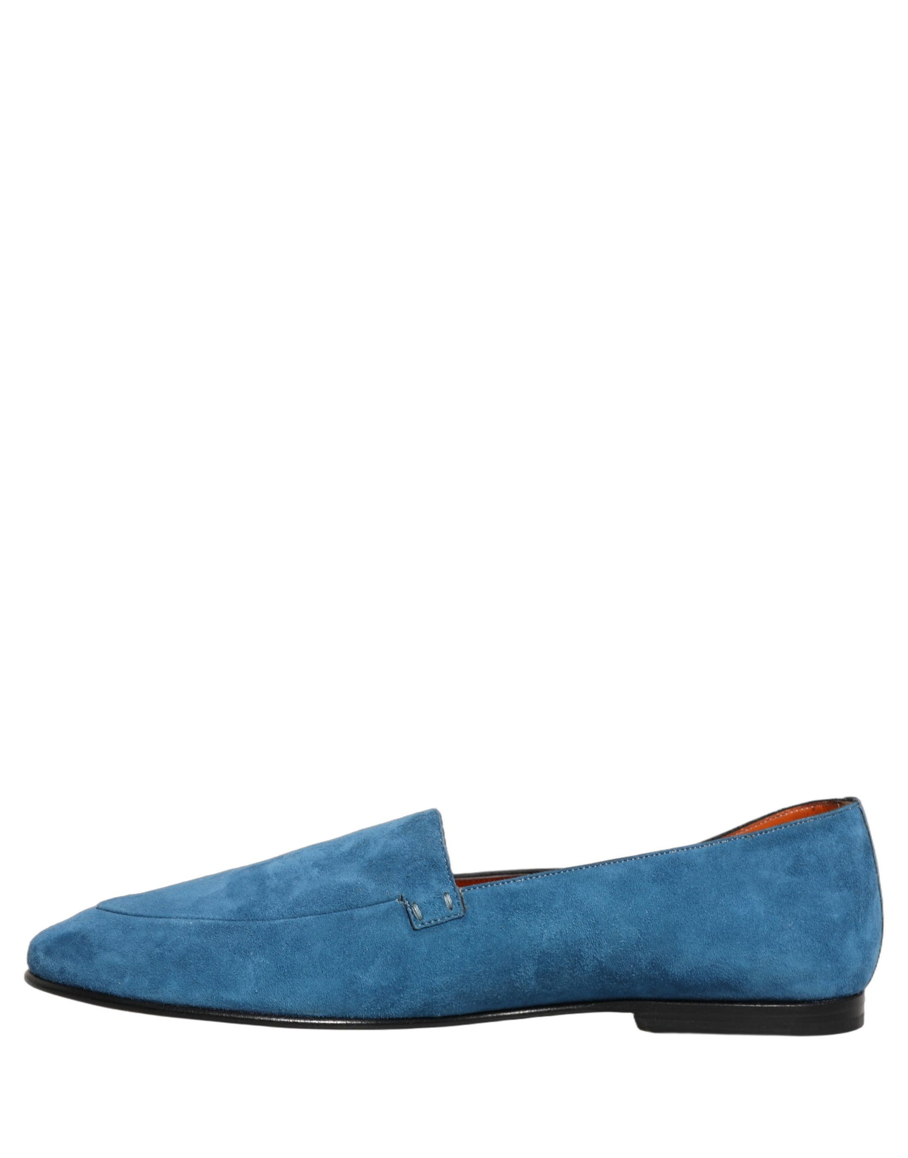 Dolce & Gabbana Blue Velvet Slip On Men Flats Loafers Shoes | Regal Royce