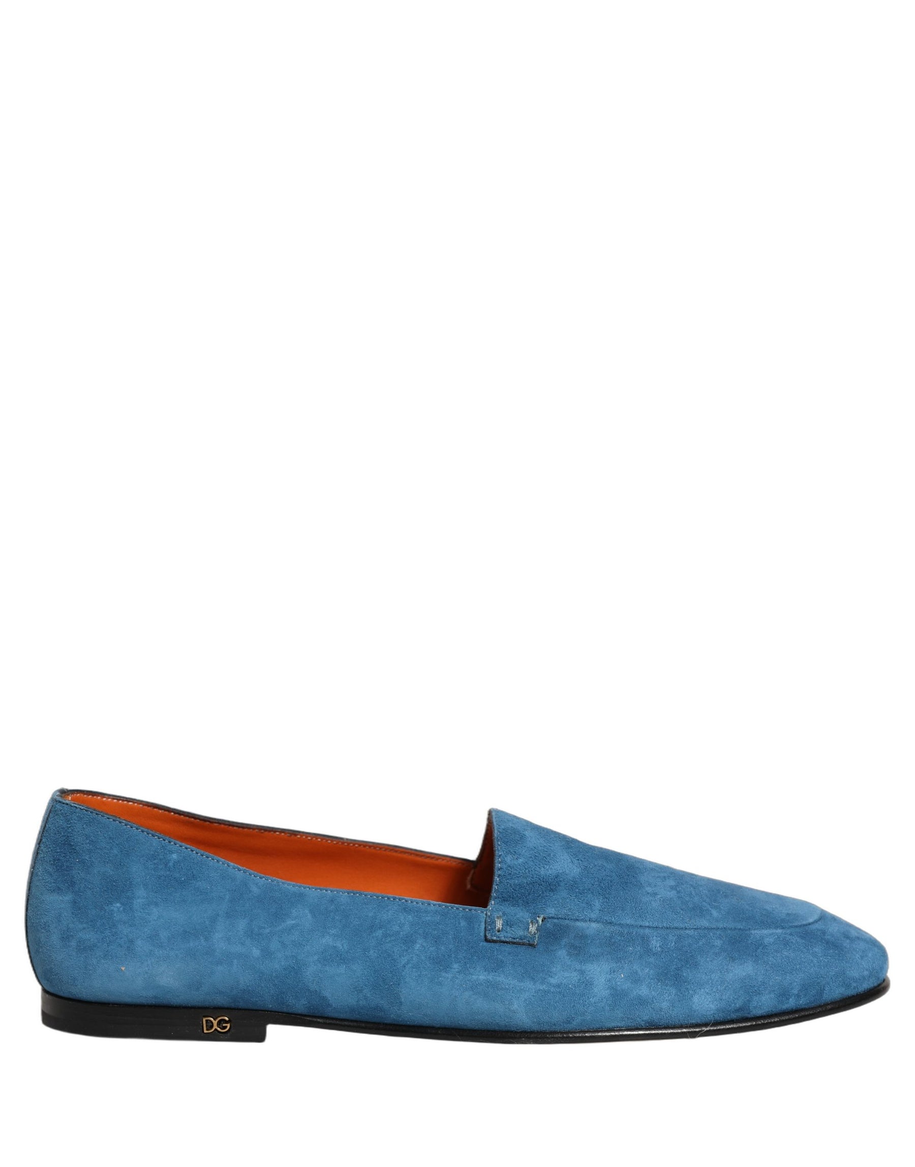 Dolce & Gabbana Blue Velvet Slip On Men Flats Loafers Shoes | Regal Royce