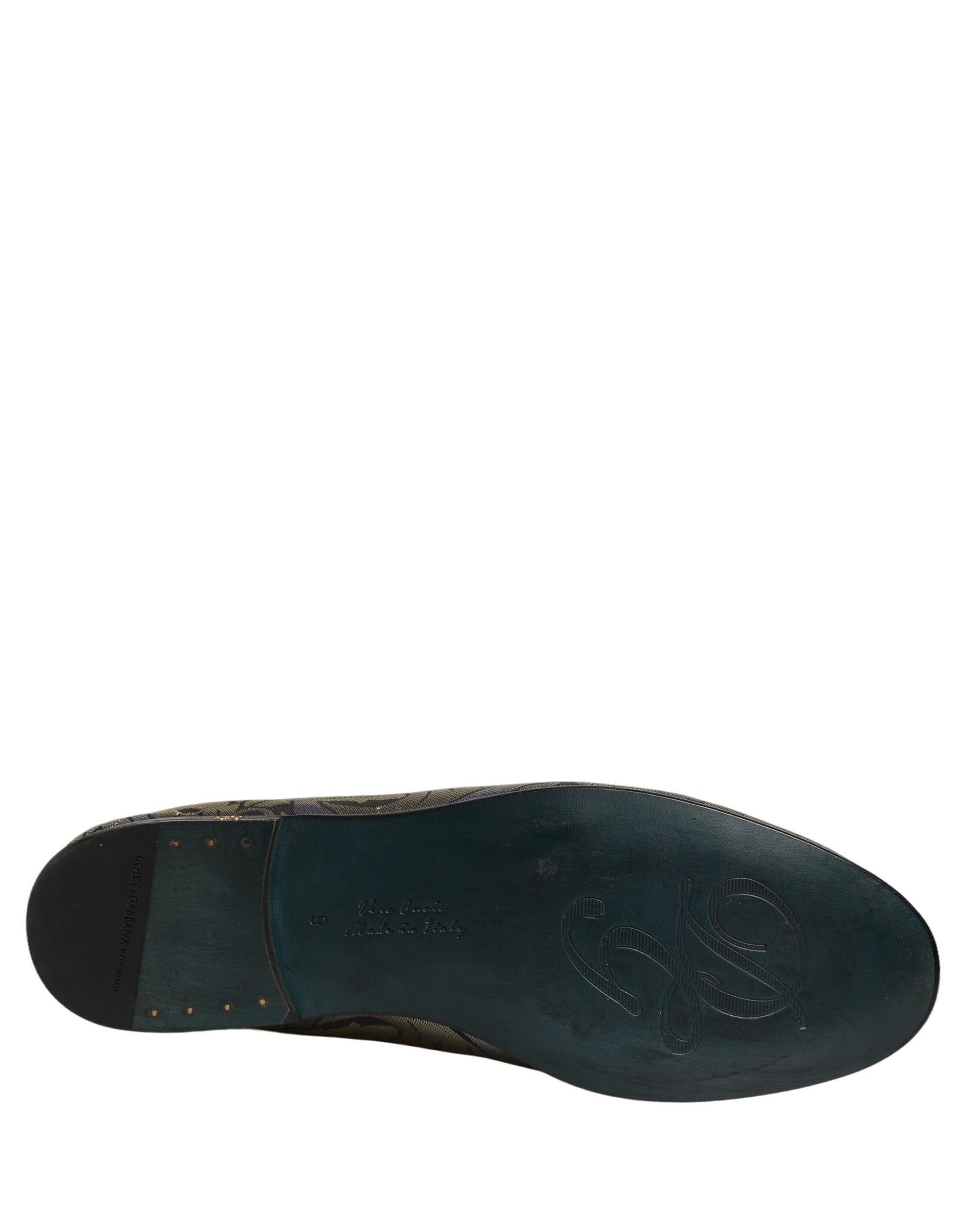 Dolce & Gabbana Multicolor Floral Jacquard Men Loafers Shoes | Regal Royce