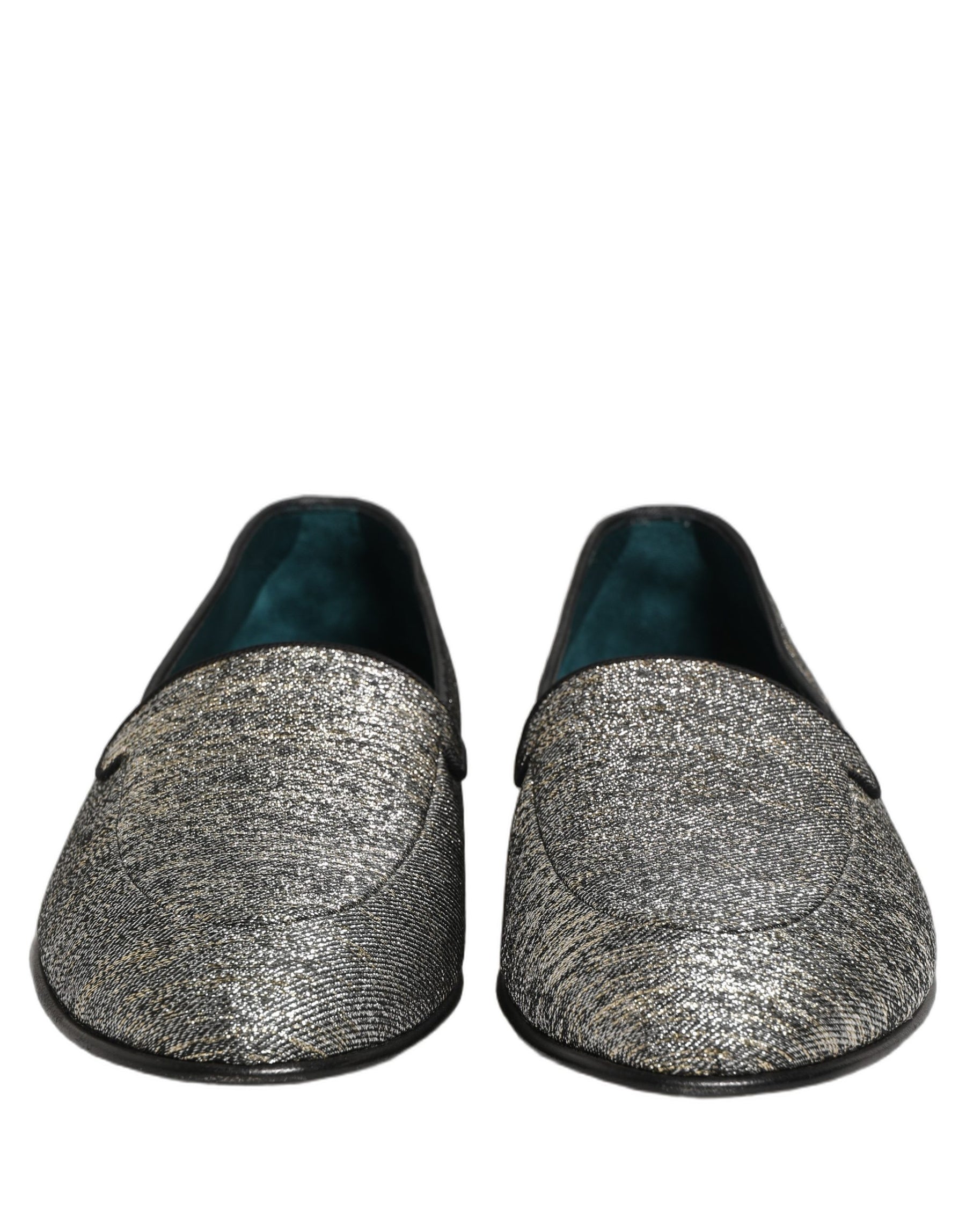 Dolce & Gabbana Gray Lurex Glitter Men Dress Loafers Shoes | Regal Royce