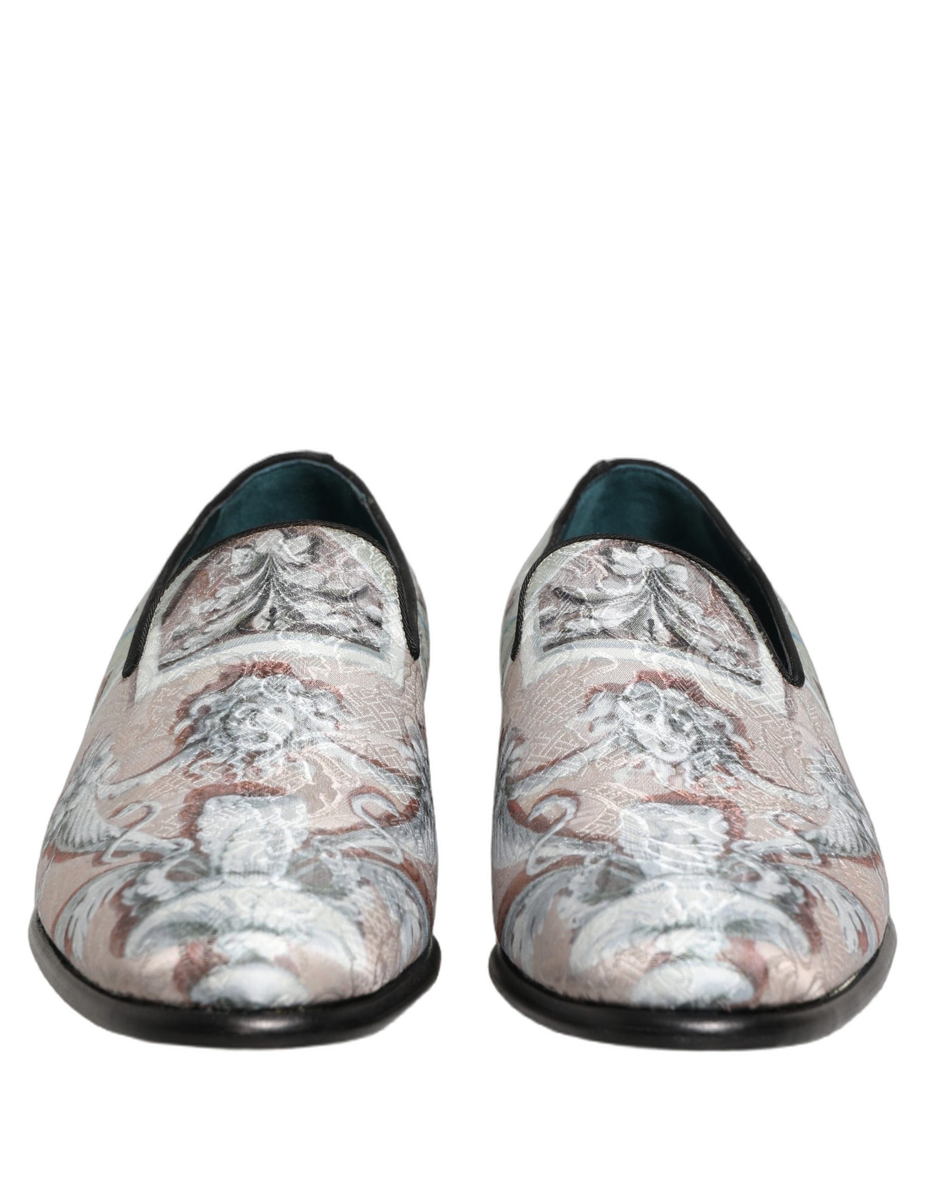 Dolce & Gabbana Multicolor Velvet Baroque Dress Loafers Shoes | Regal Royce