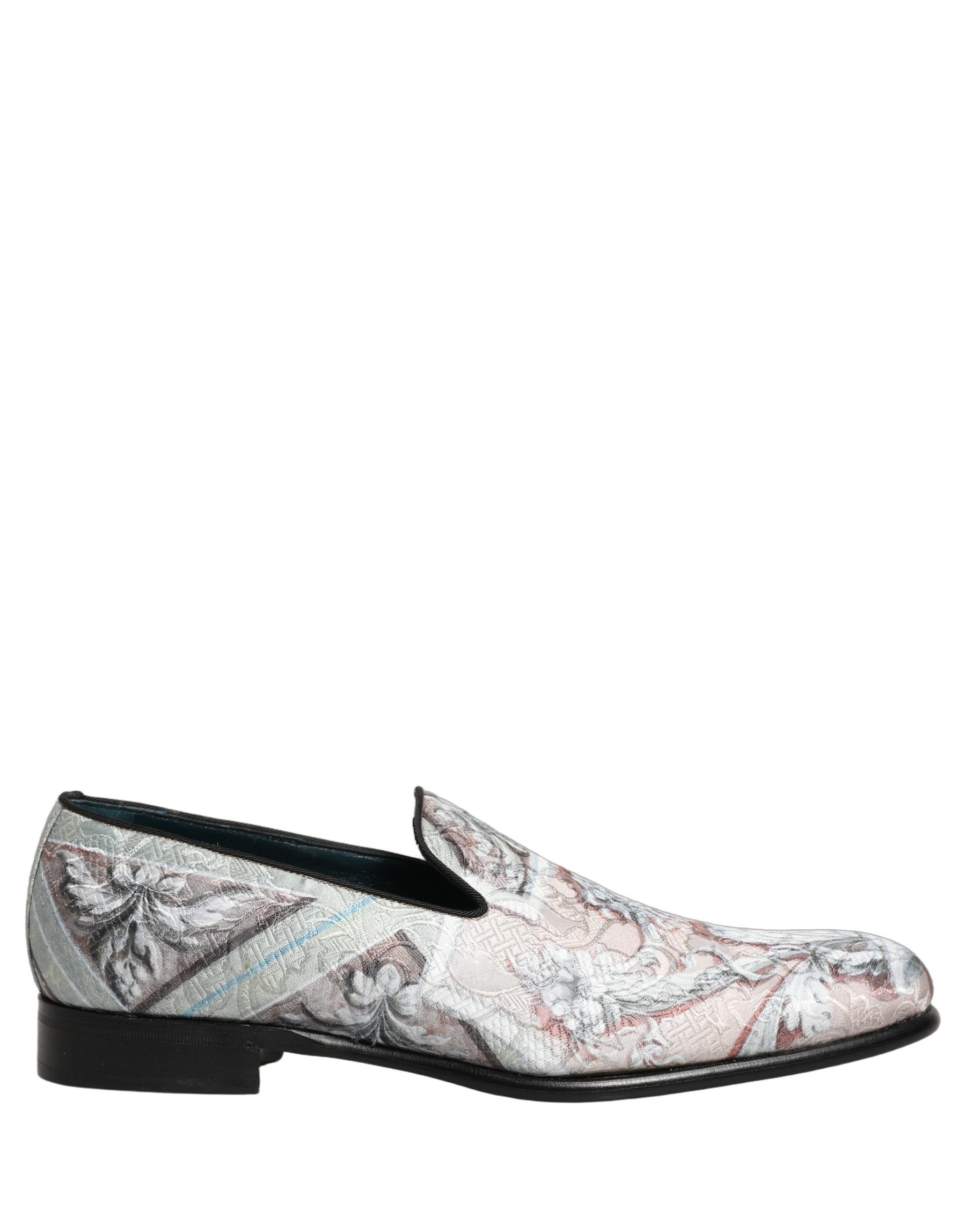 Dolce & Gabbana Multicolor Velvet Baroque Dress Loafers Shoes | Regal Royce