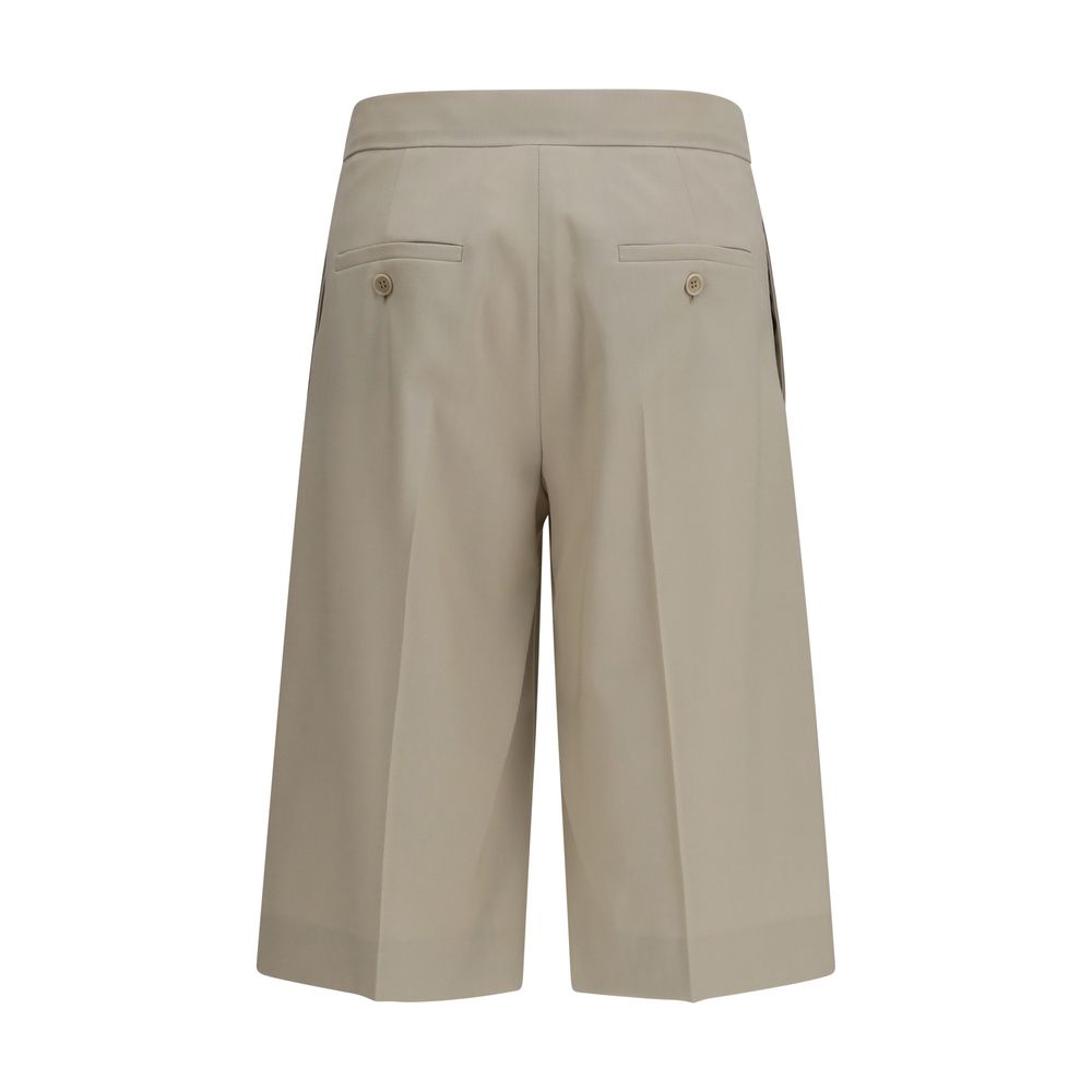 Max Mara Beige Wool Oves Aries Bermuda Shorts | Regal Royce
