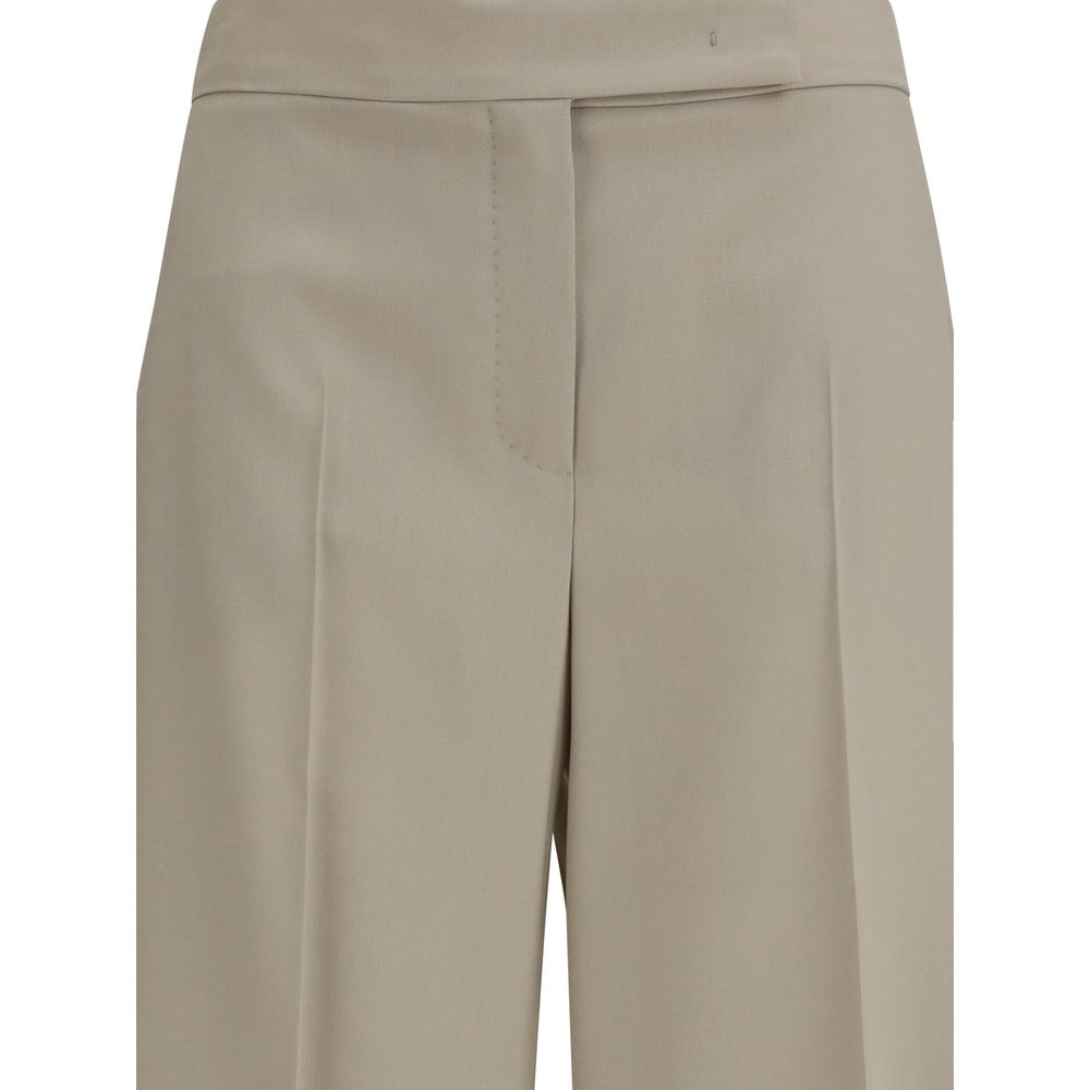 Max Mara Beige Wool Oves Aries Bermuda Shorts | Regal Royce