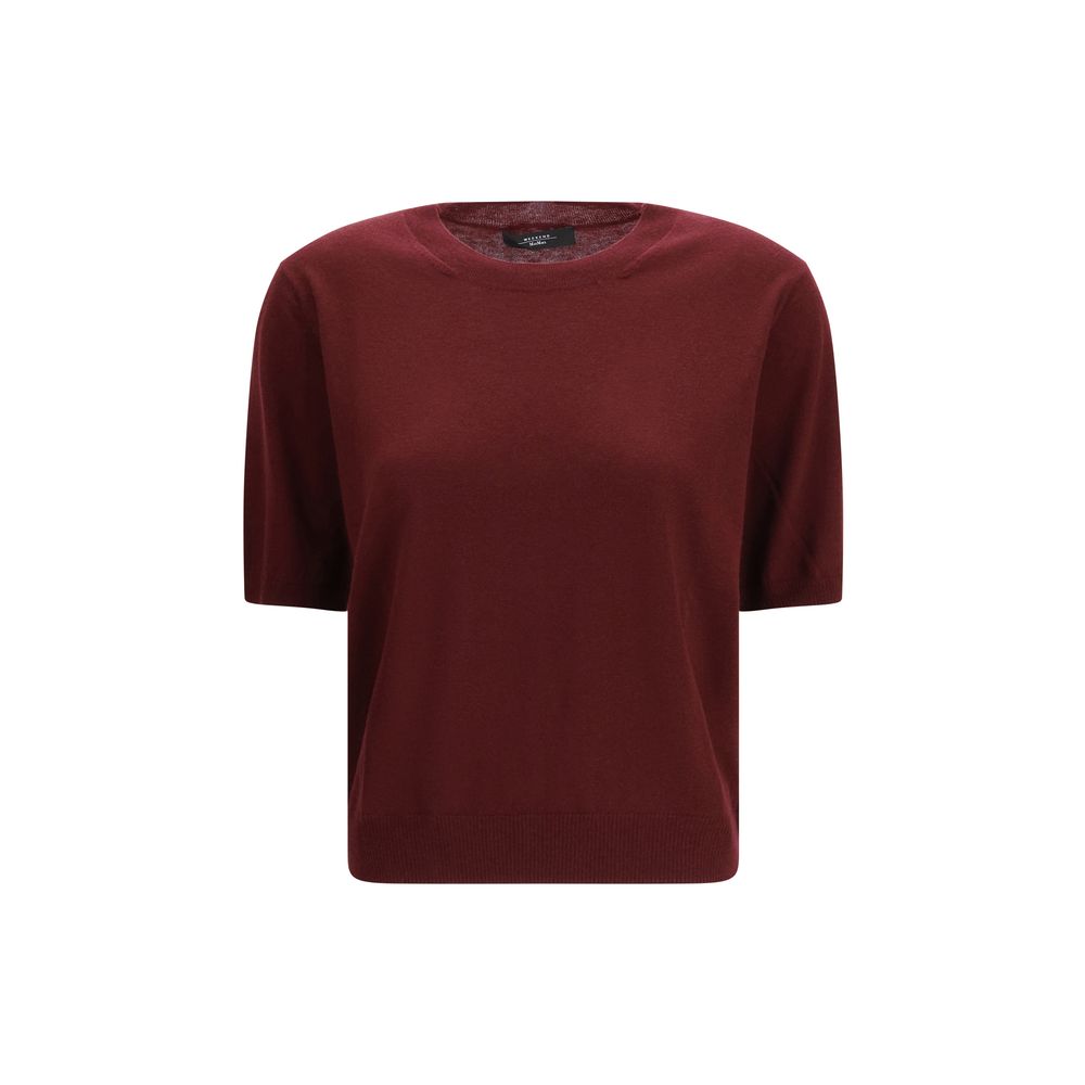 Max Mara Bordeaux Wool Oves Aries T-Shirt | Regal Royce