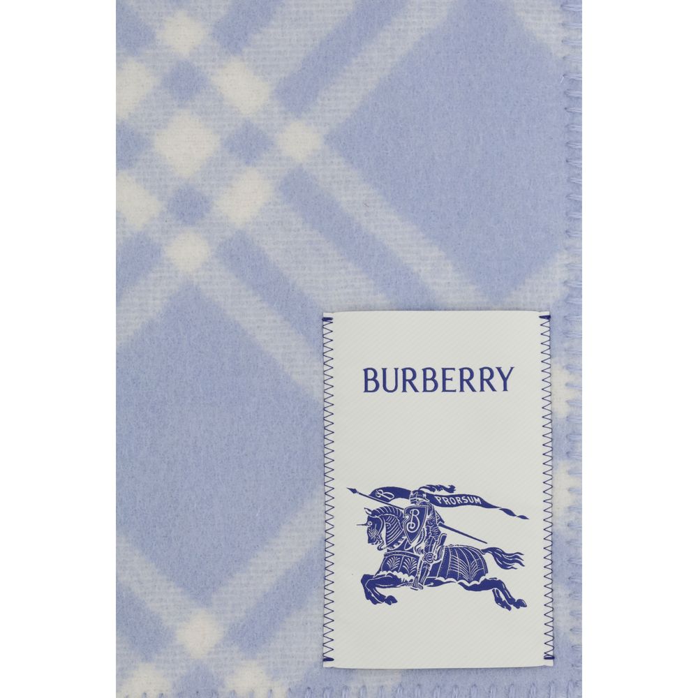 Burberry Blue Wool Oves Aries Scarf | Regal Royce