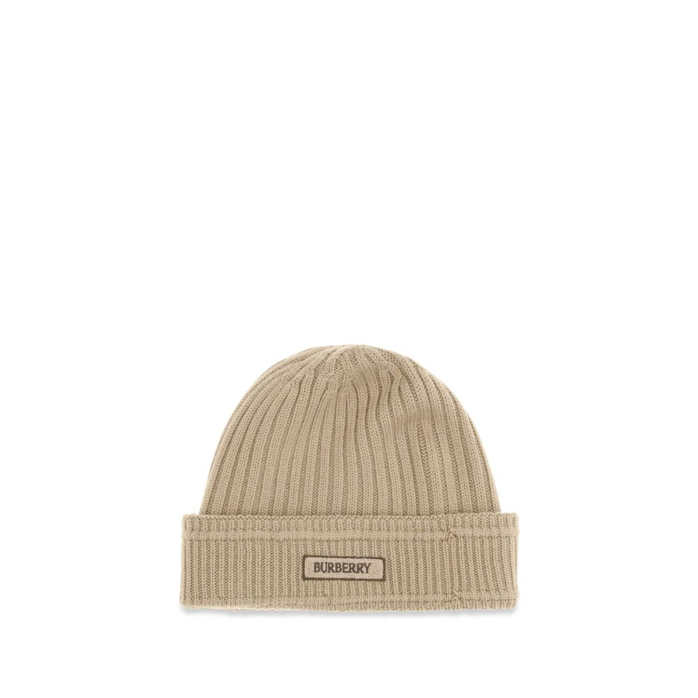 Burberry Beige Wool Oves Aries Beanie | Regal Royce