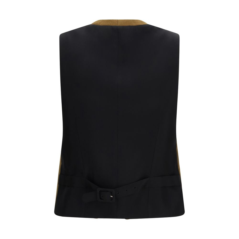 Burberry Brown Wool Oves Aries Sleeveless Jacket | Regal Royce
