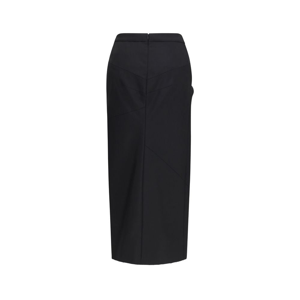 Givenchy Black Wool Oves Aries Midi Skirt | Regal Royce