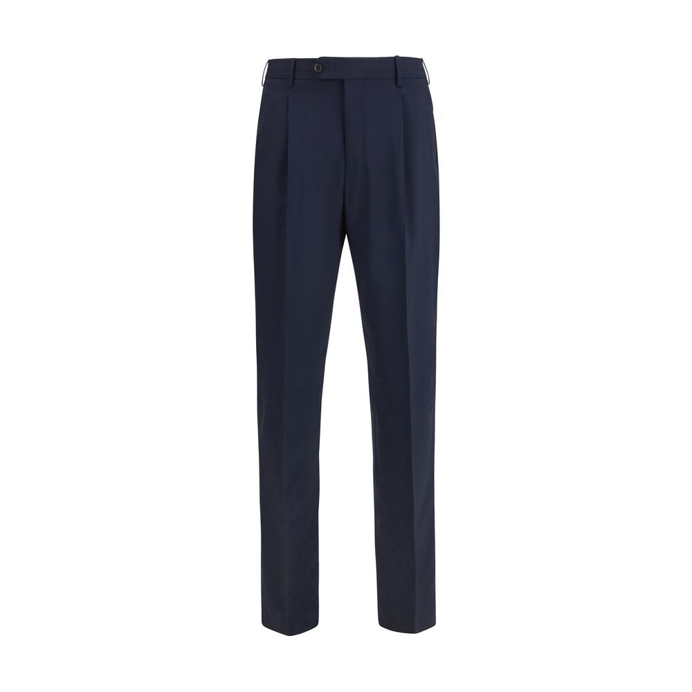 PT Torino Blue Wool Oves Aries Casual Pants | Regal Royce