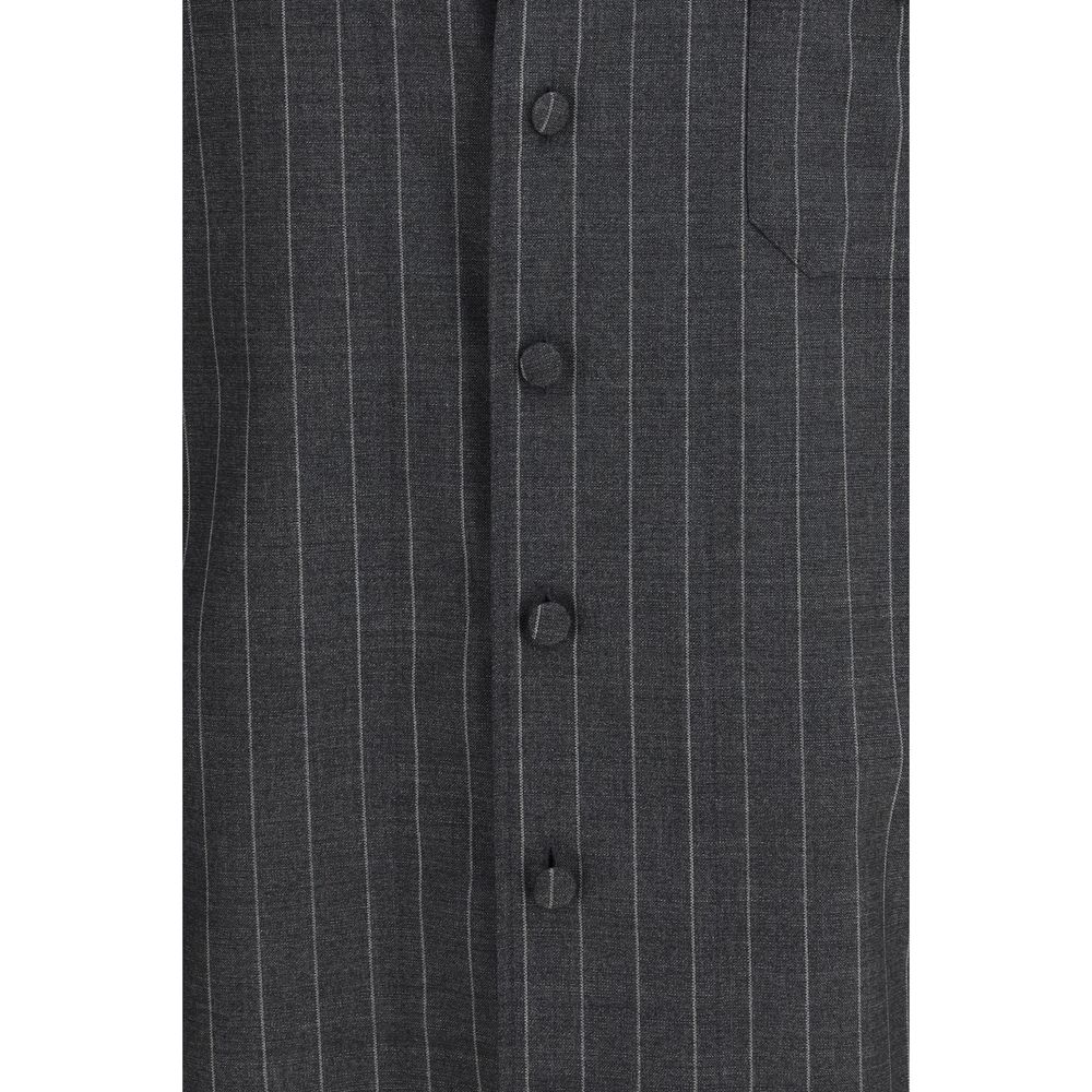 Dolce & Gabbana Gray Wool Oves Aries Dress Shirt | Regal Royce