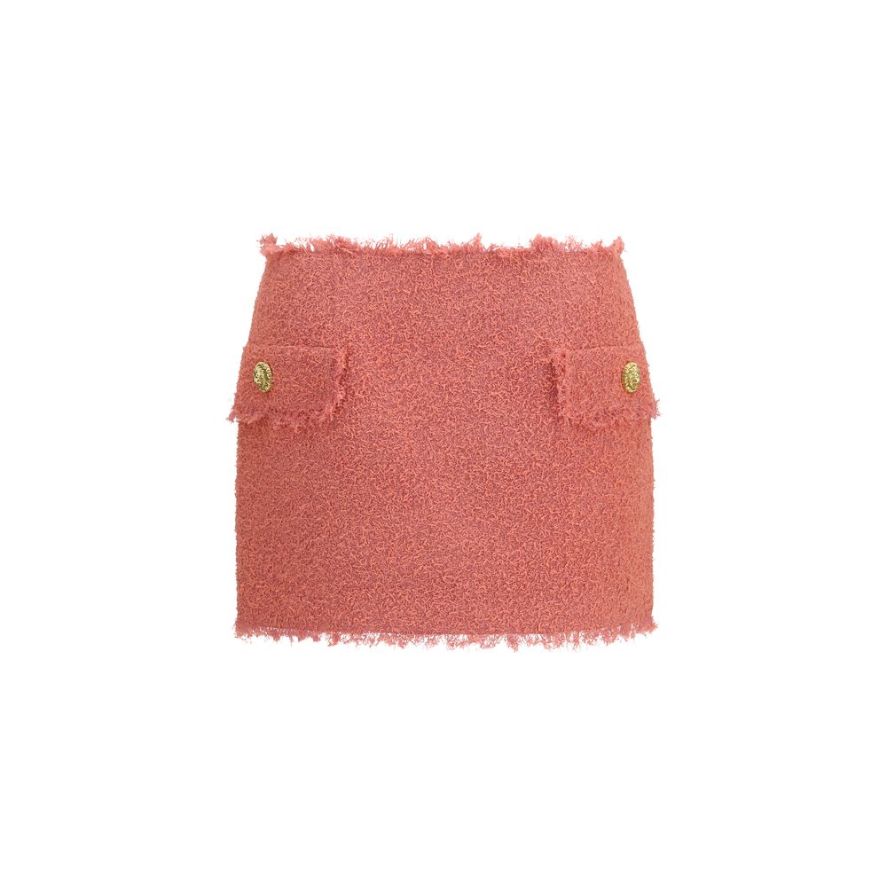 Balmain Multicolor Wool Oves Aries Mini Skirt | Regal Royce