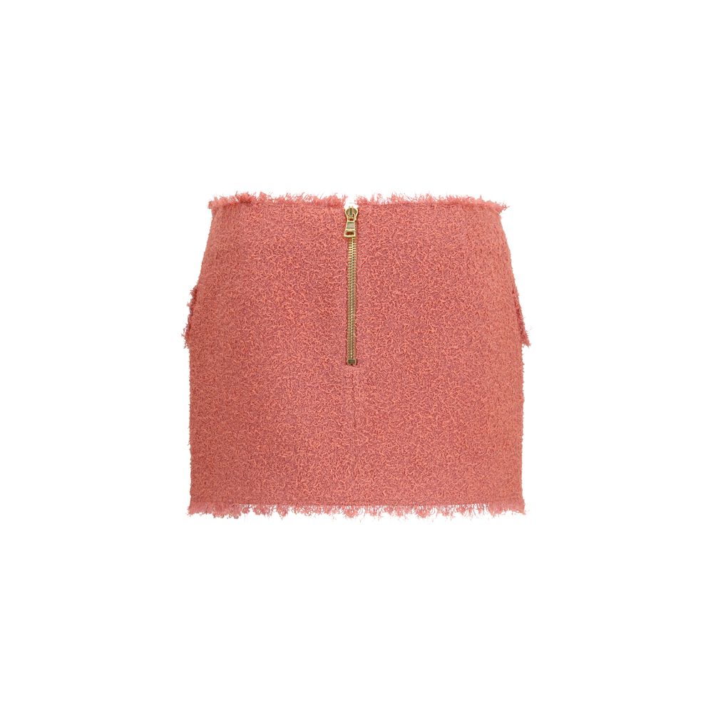 Balmain Multicolor Wool Oves Aries Mini Skirt | Regal Royce