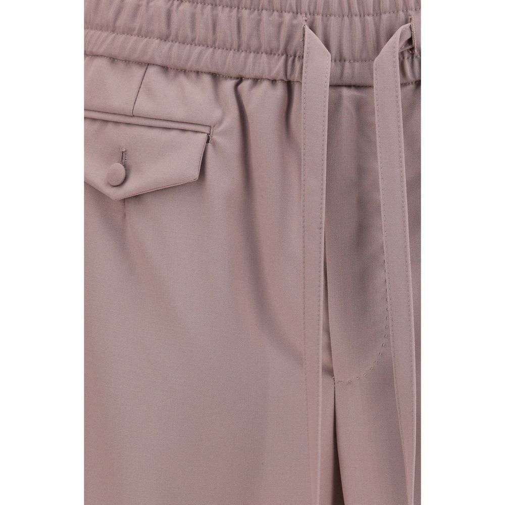 Dolce & Gabbana Brown Wool Oves Aries Joggers (Workout Pants) | Regal Royce