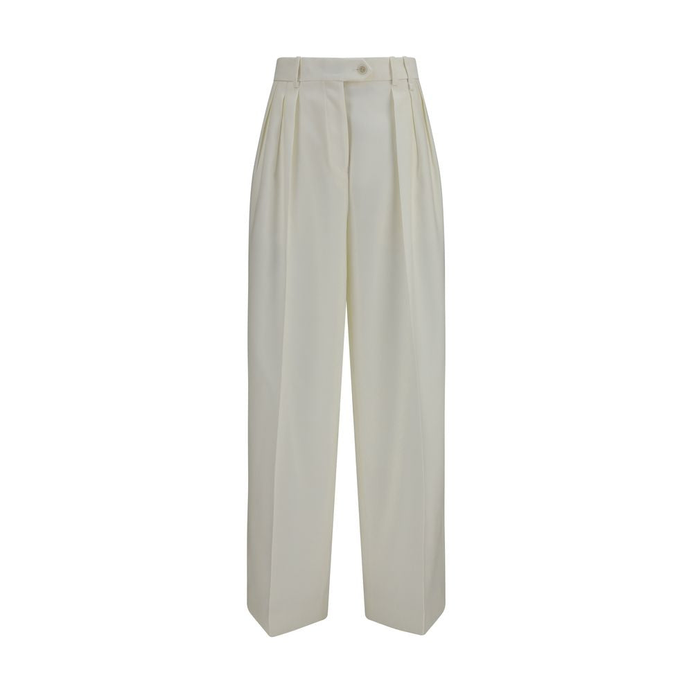 Calvin Klein White Wool Oves Aries Casual Pants | Regal Royce