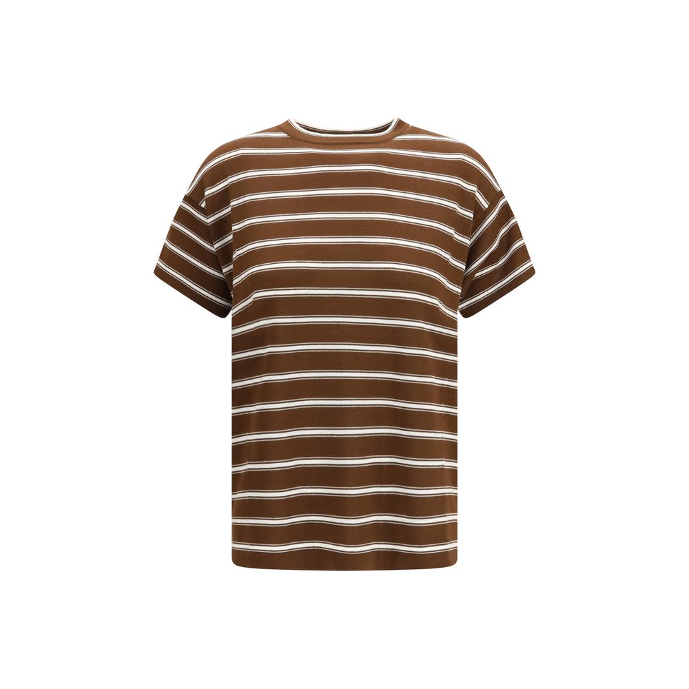 Brunello Cucinelli Beige Wool Oves Aries T-Shirt | Regal Royce