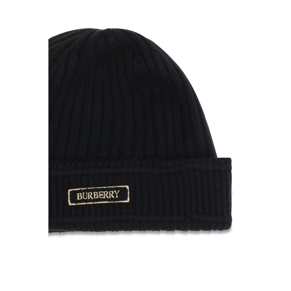 Burberry Black Wool Oves Aries Beanie | Regal Royce