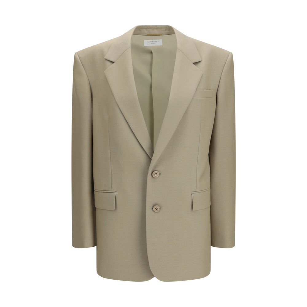Saint Laurent Beige Wool Oves Aries Blazer | Regal Royce