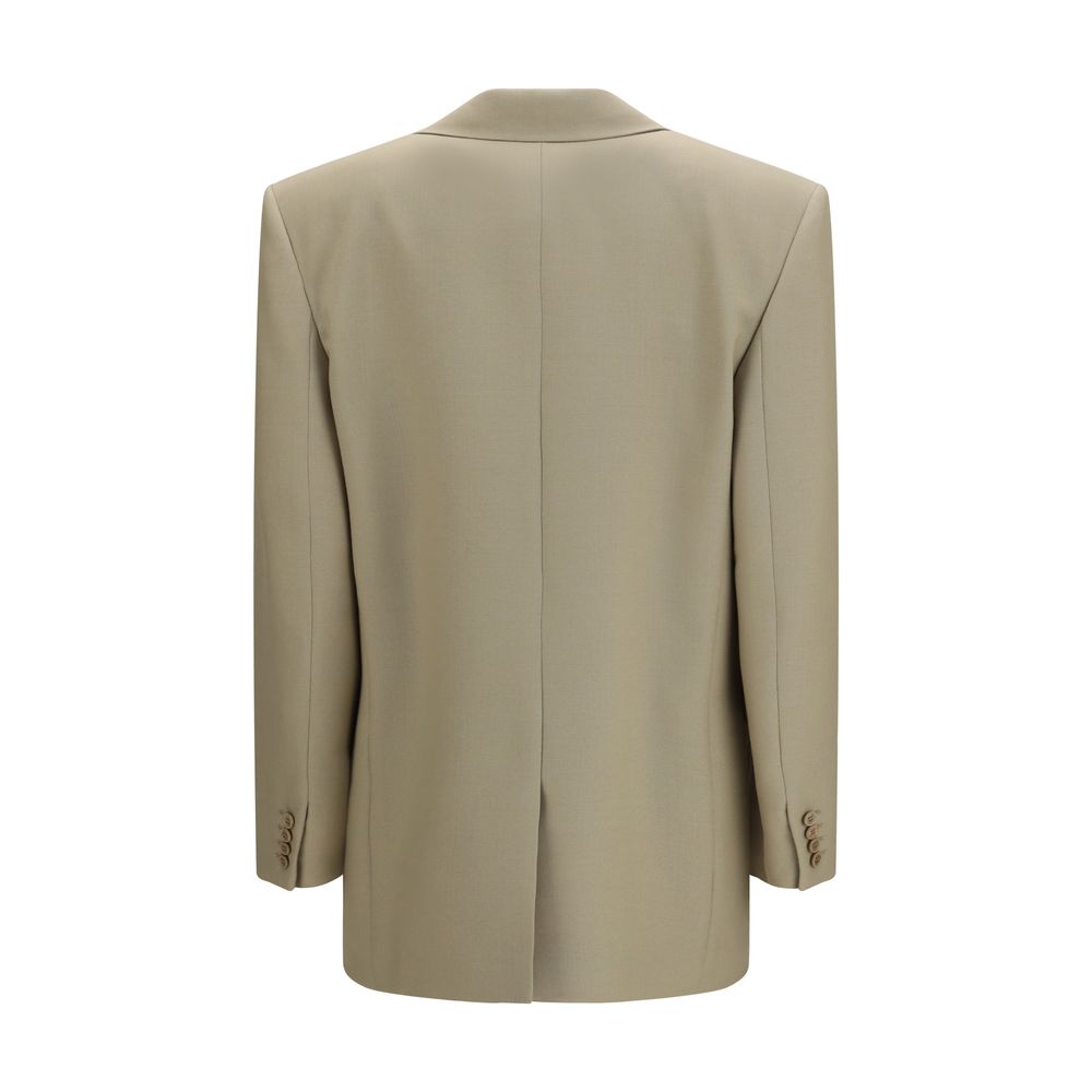 Saint Laurent Beige Wool Oves Aries Blazer | Regal Royce