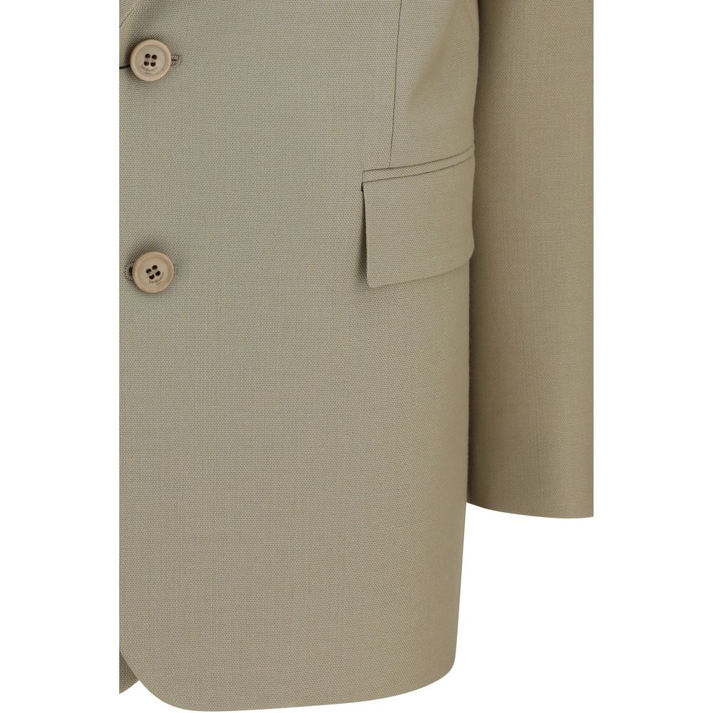 Saint Laurent Beige Wool Oves Aries Blazer | Regal Royce