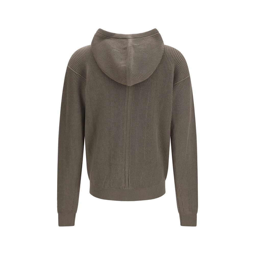 Rick Owens Gray Wool Oves Aries Hoodie | Regal Royce