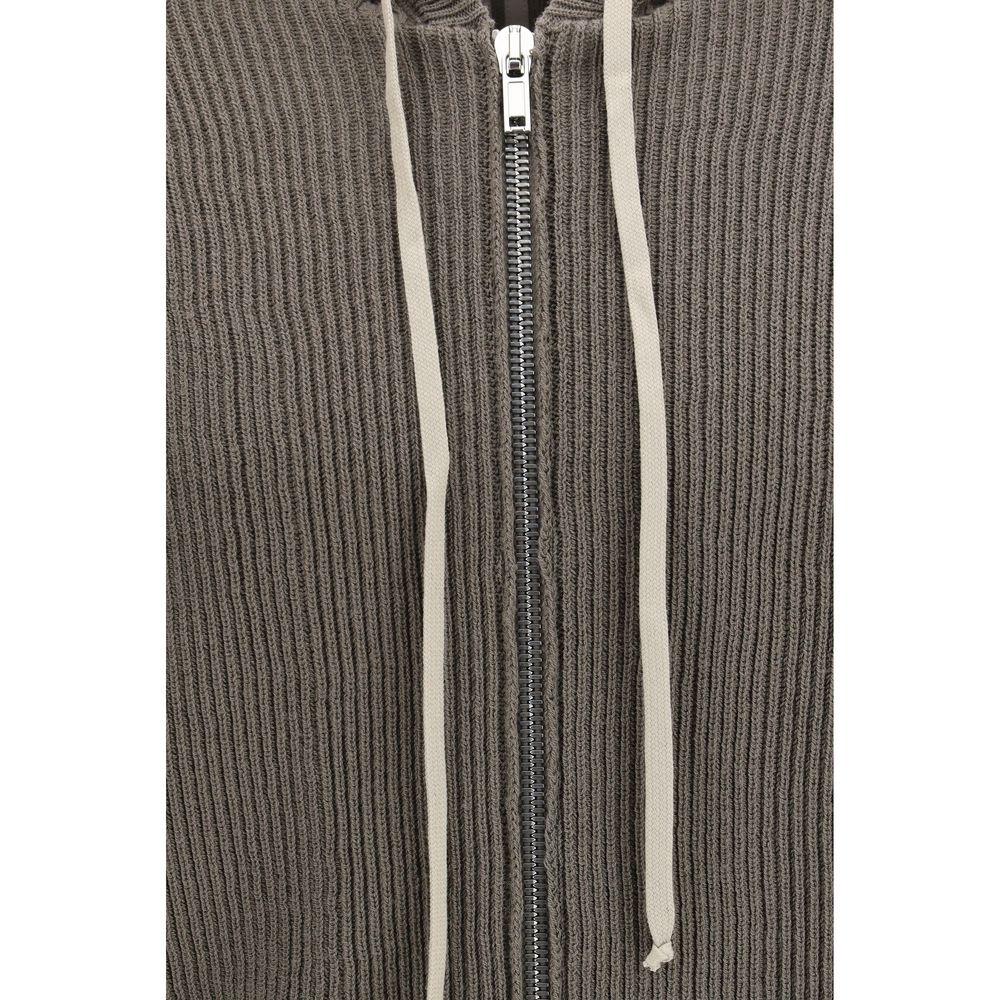 Rick Owens Gray Wool Oves Aries Hoodie | Regal Royce