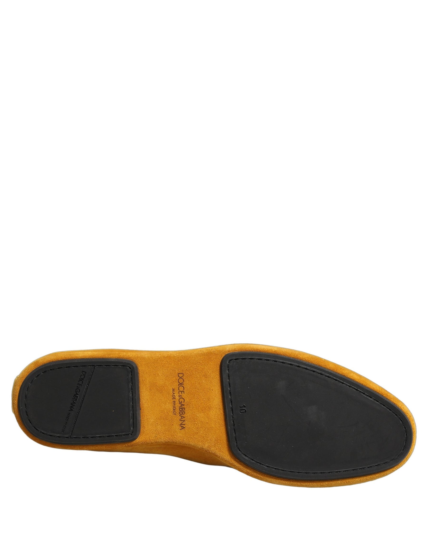 Dolce & Gabbana Yellow Velvet Slip On Men Dress Loafers Shoes | Regal Royce